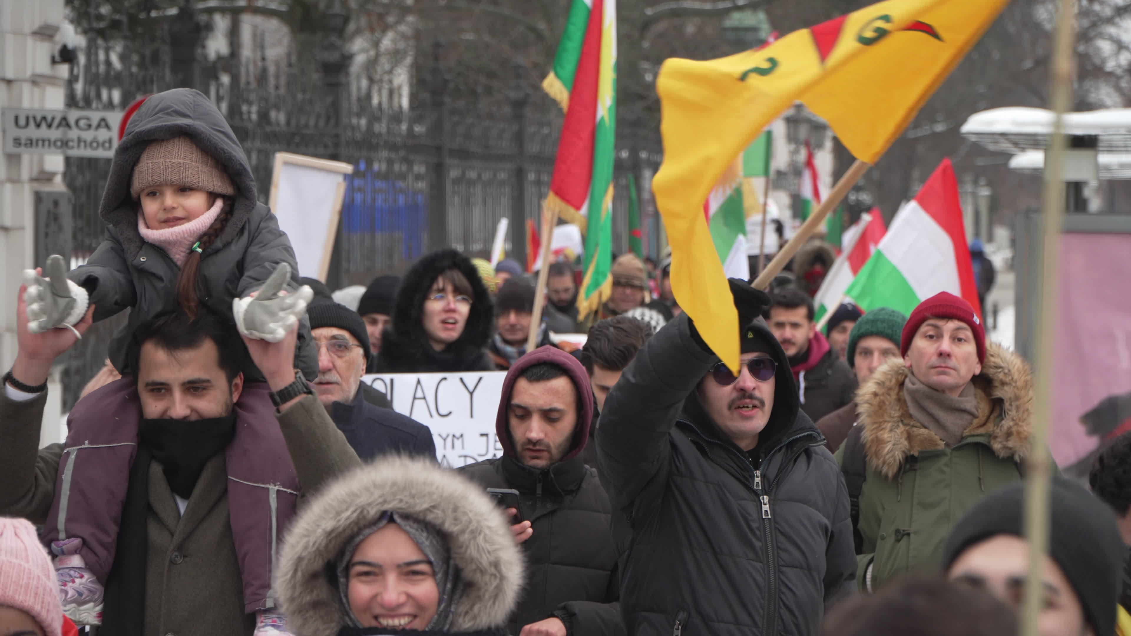 Kurdish nationals in Warsaw rally in support of Rojava
