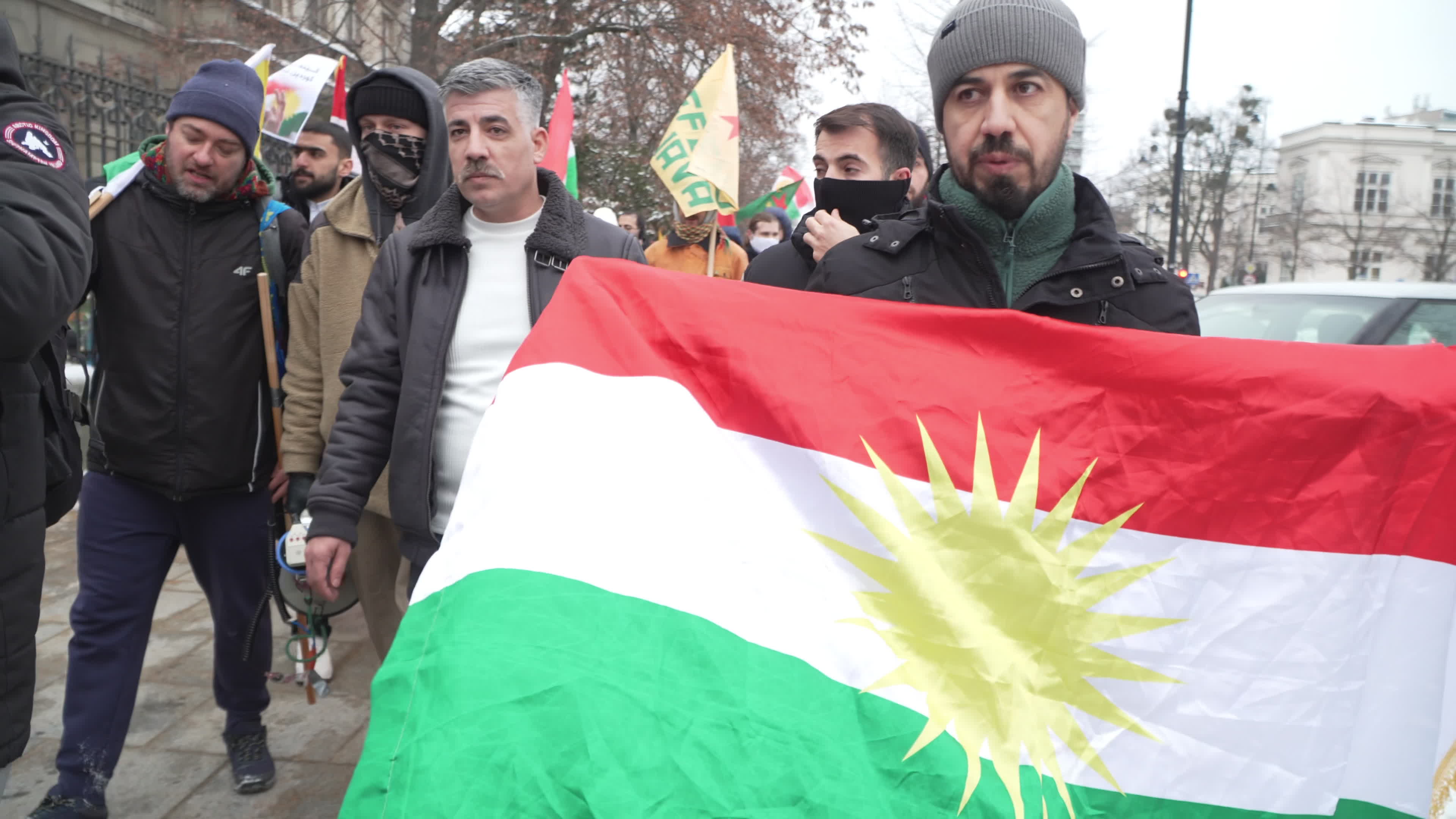 Kurdish nationals in Warsaw rally in support of Rojava