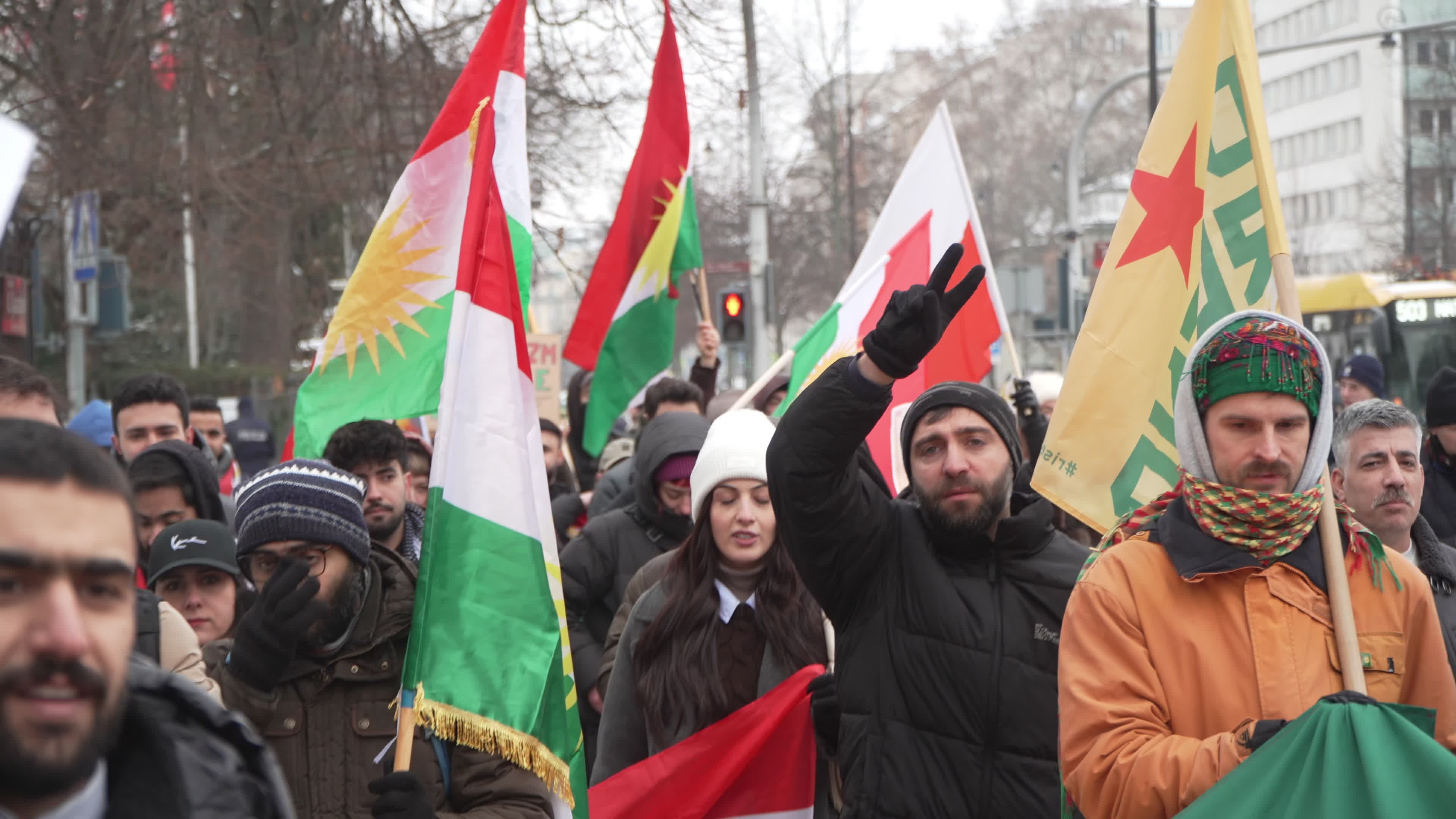 Kurdish nationals in Warsaw rally in support of Rojava