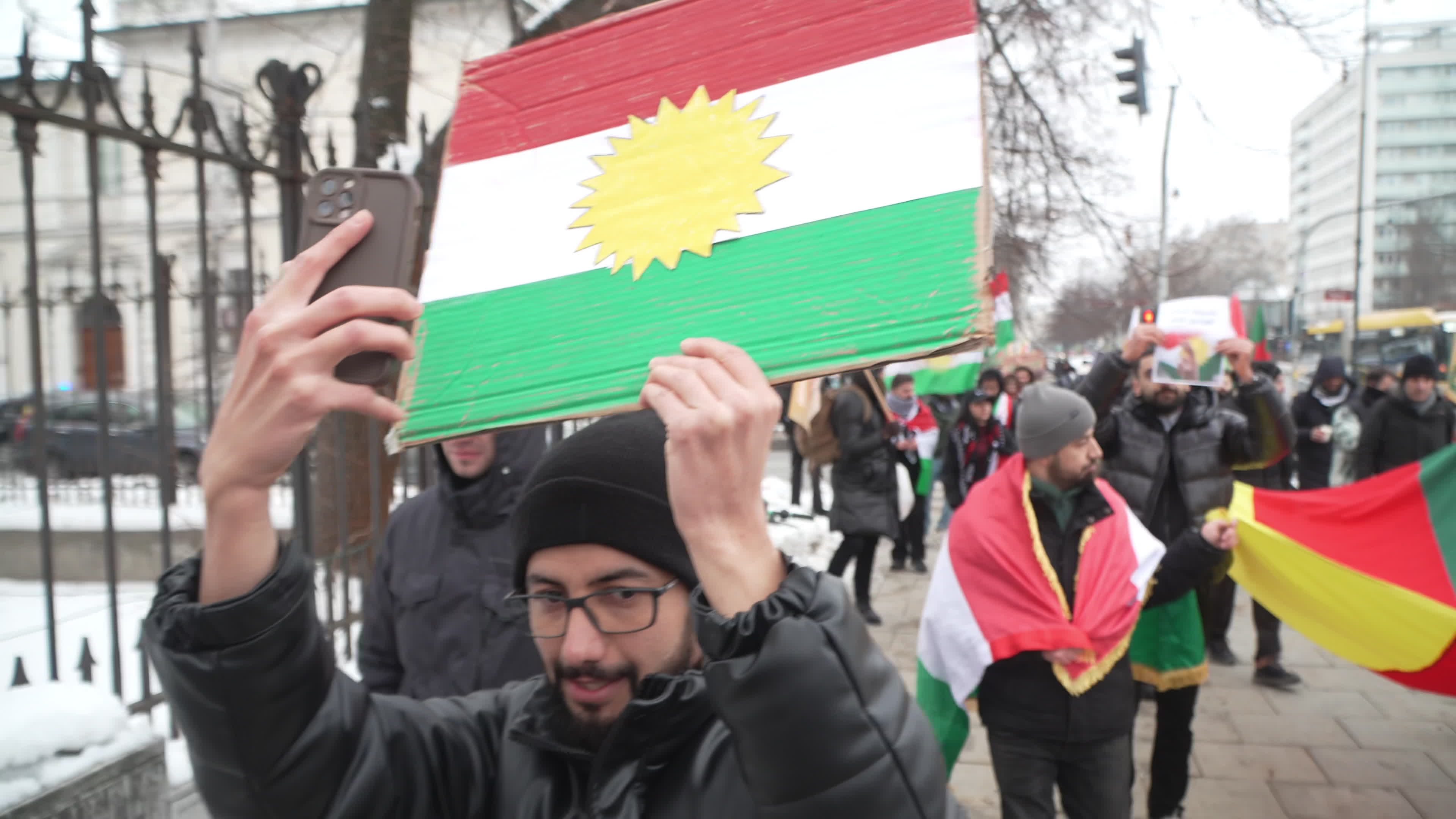 Kurdish nationals in Warsaw rally in support of Rojava