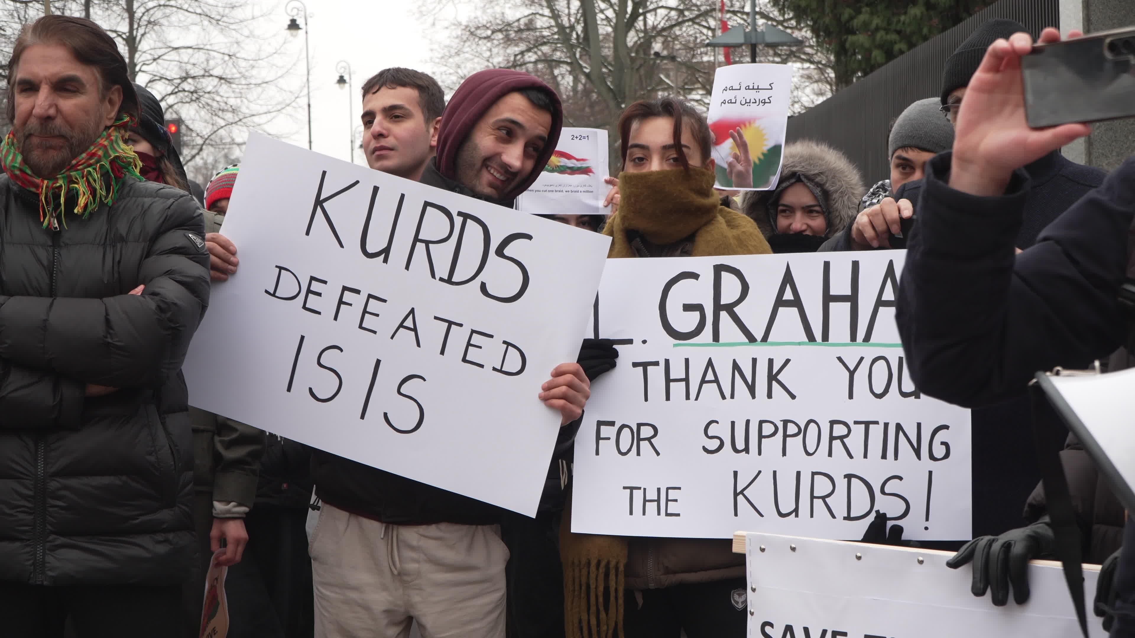 Kurdish nationals in Warsaw rally in support of Rojava