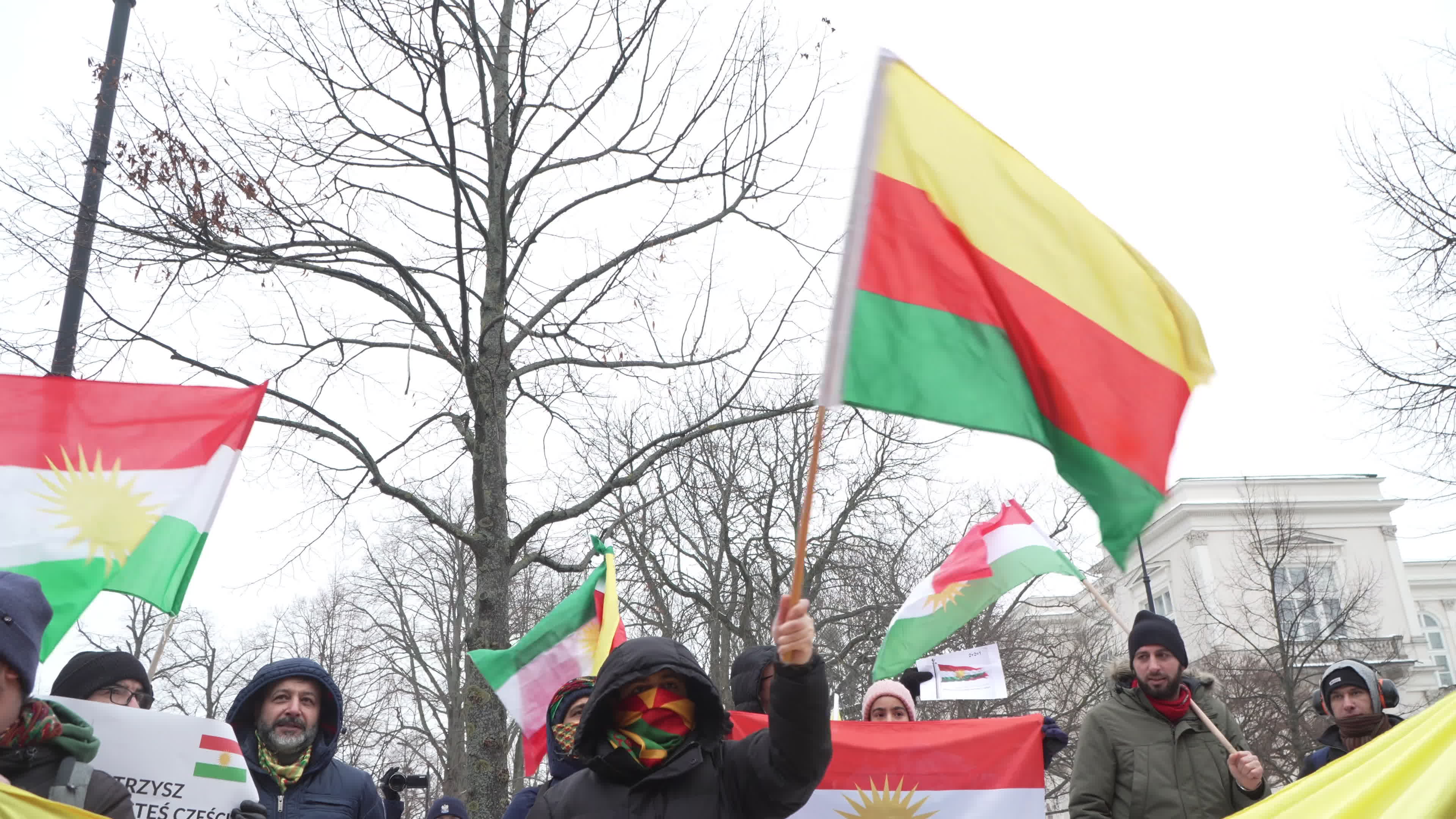 Kurdish nationals in Warsaw rally in support of Rojava