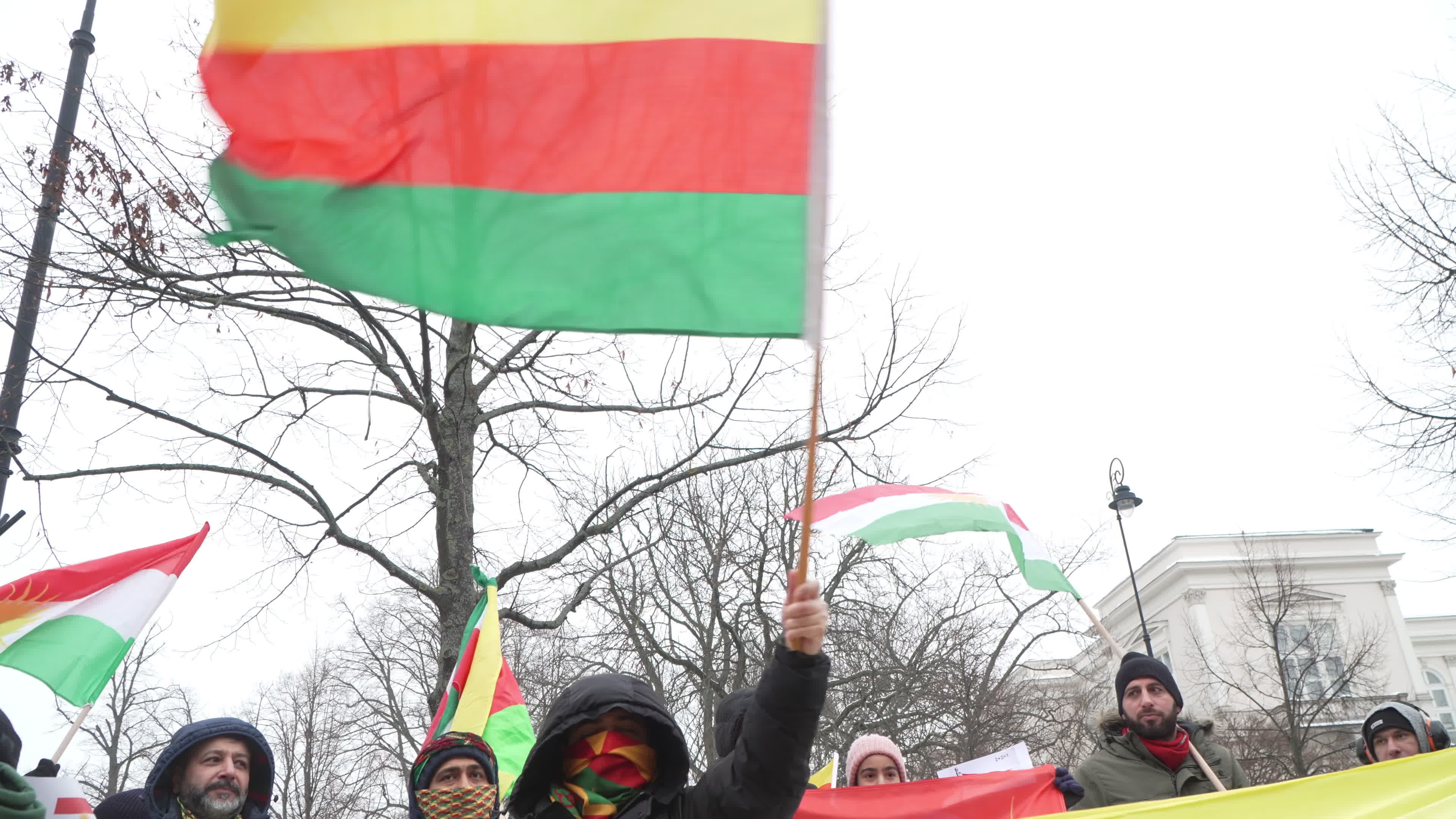 Kurdish nationals in Warsaw rally in support of Rojava