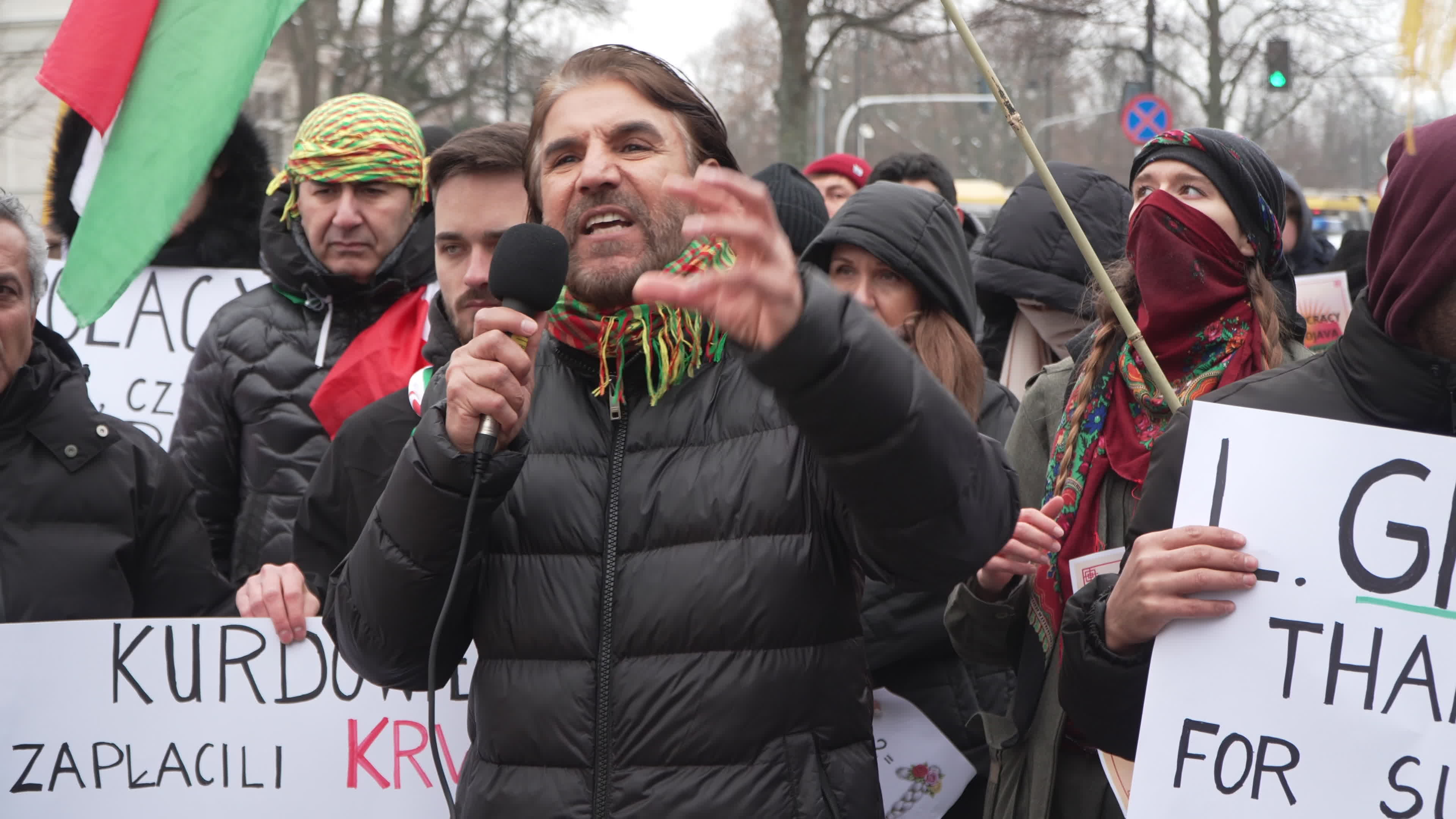 Kurdish nationals in Warsaw rally in support of Rojava
