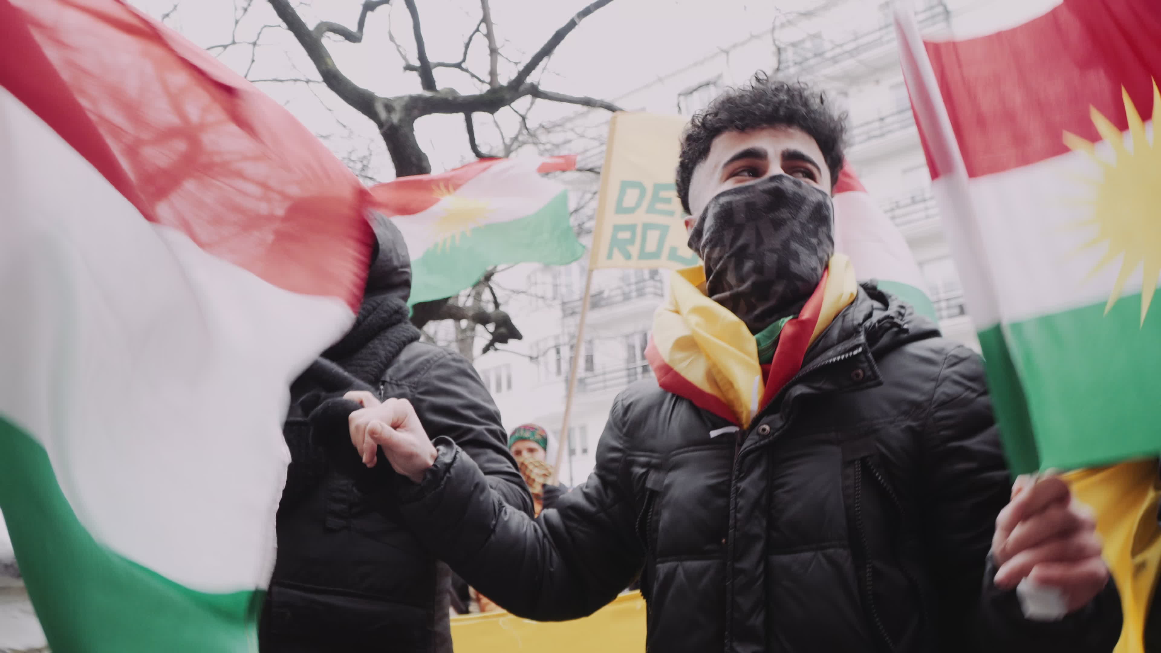 Kurdish nationals in Warsaw rally in support of Rojava