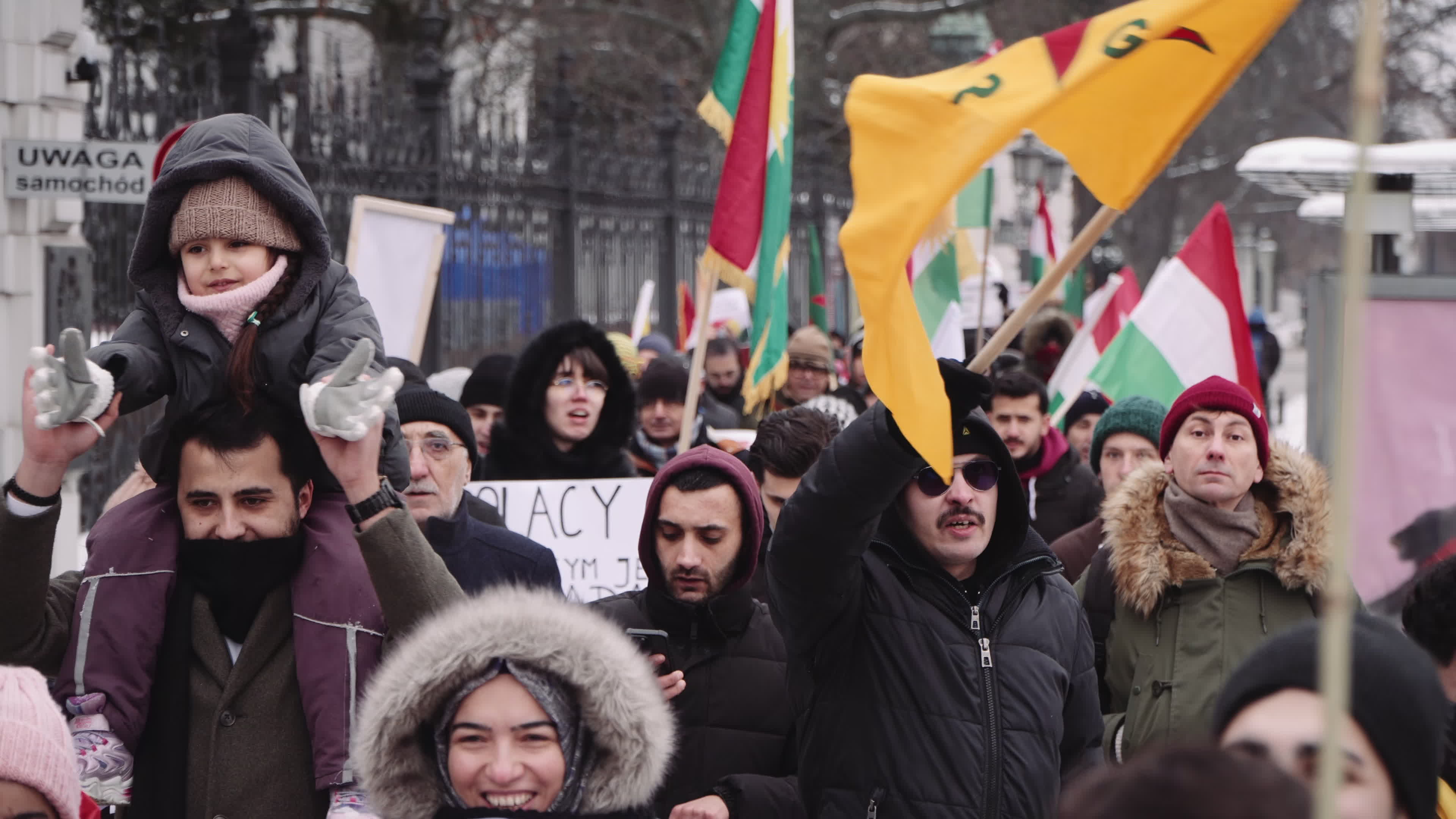 Kurdish nationals in Warsaw rally in support of Rojava