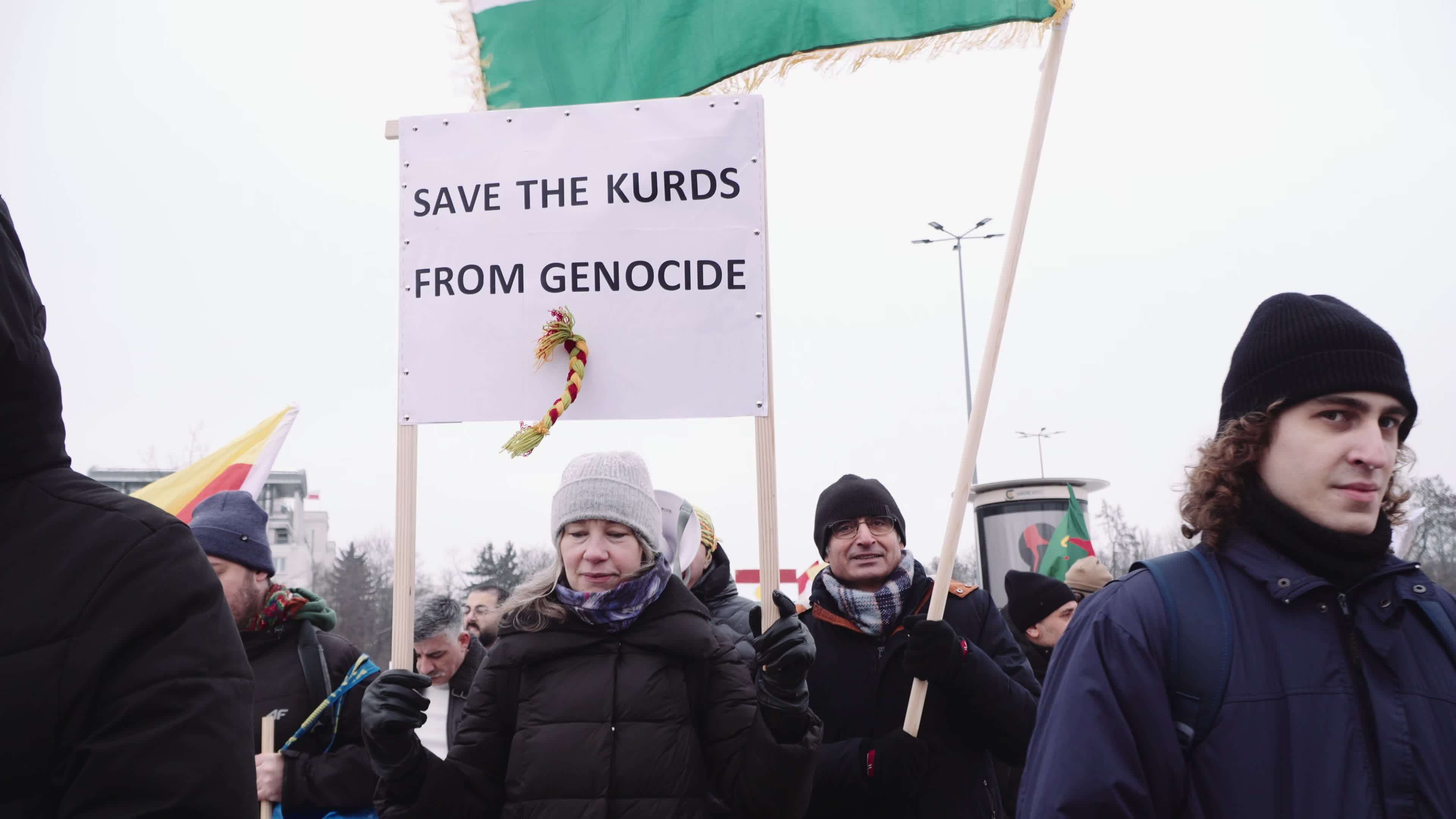 Kurdish nationals in Warsaw rally in support of Rojava