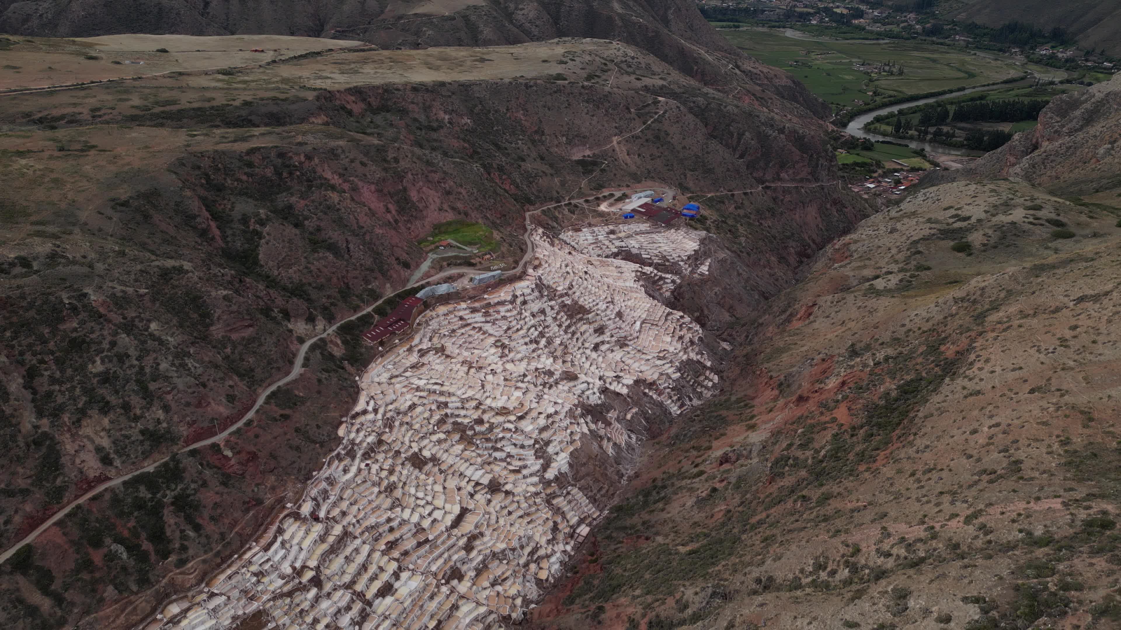Drone videos of the Salt Mines of Maras