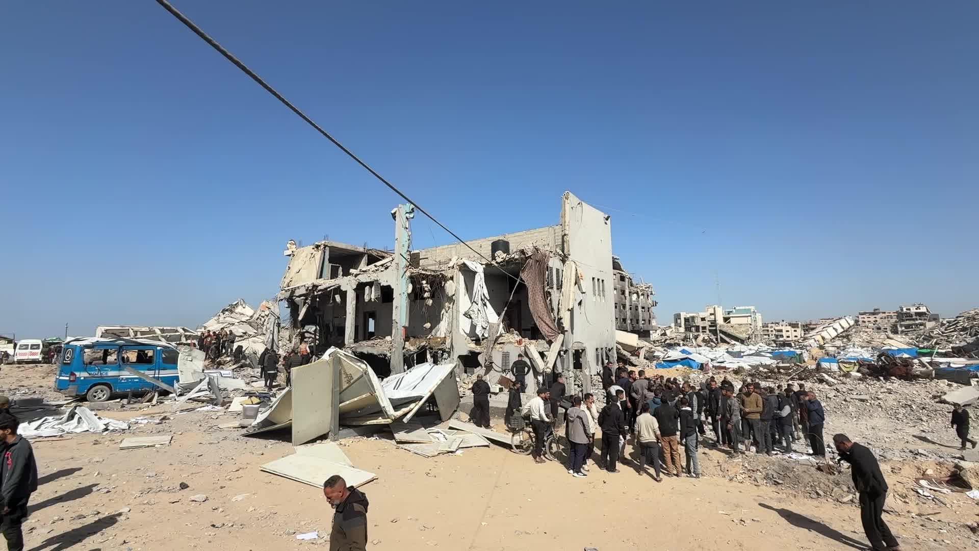 Damaged Police Station After the Israeli Aristrike In Gaza, Palestine