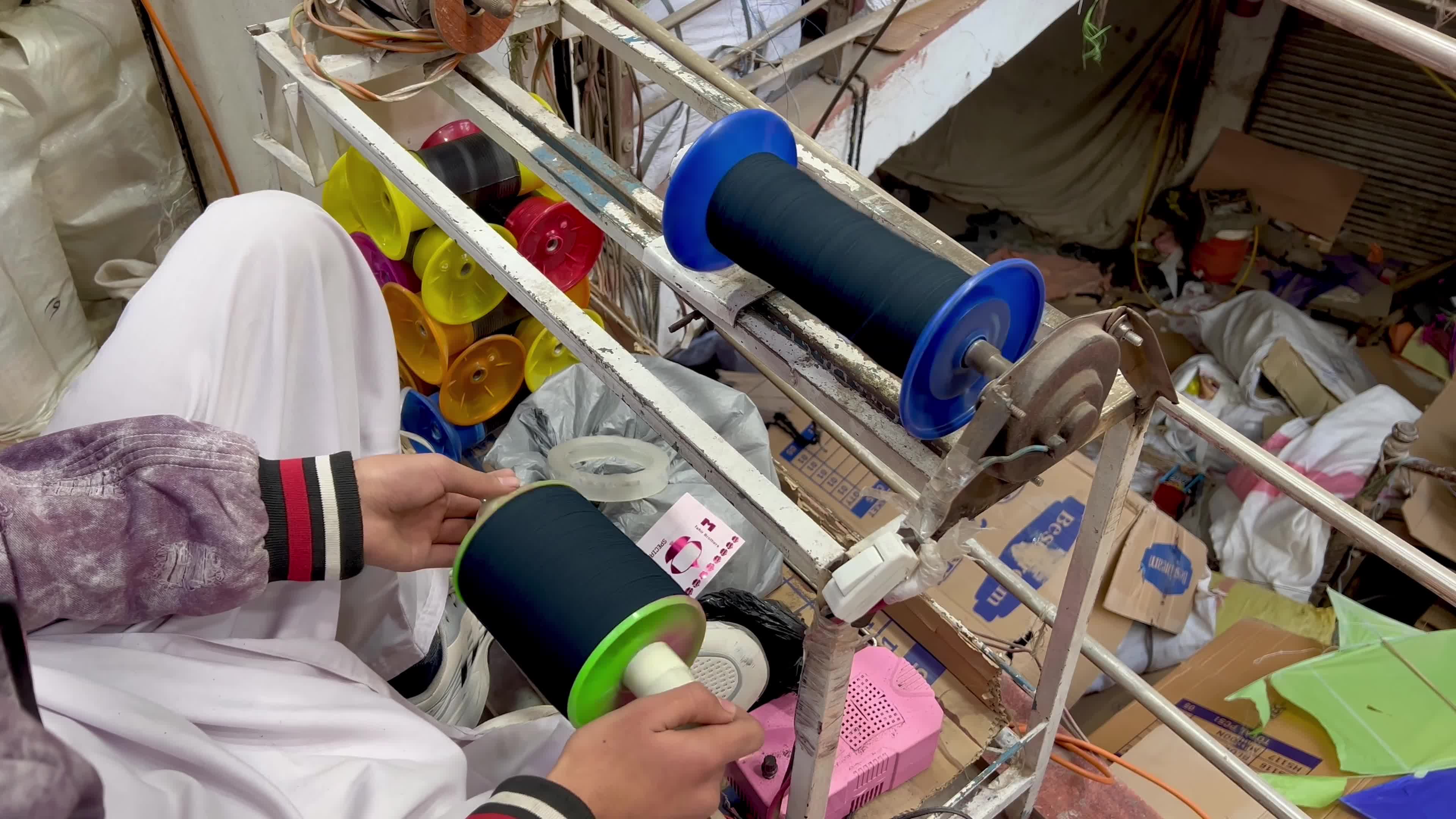 Preparations for upcoming spring Basant kite flying festival in Pakistan 