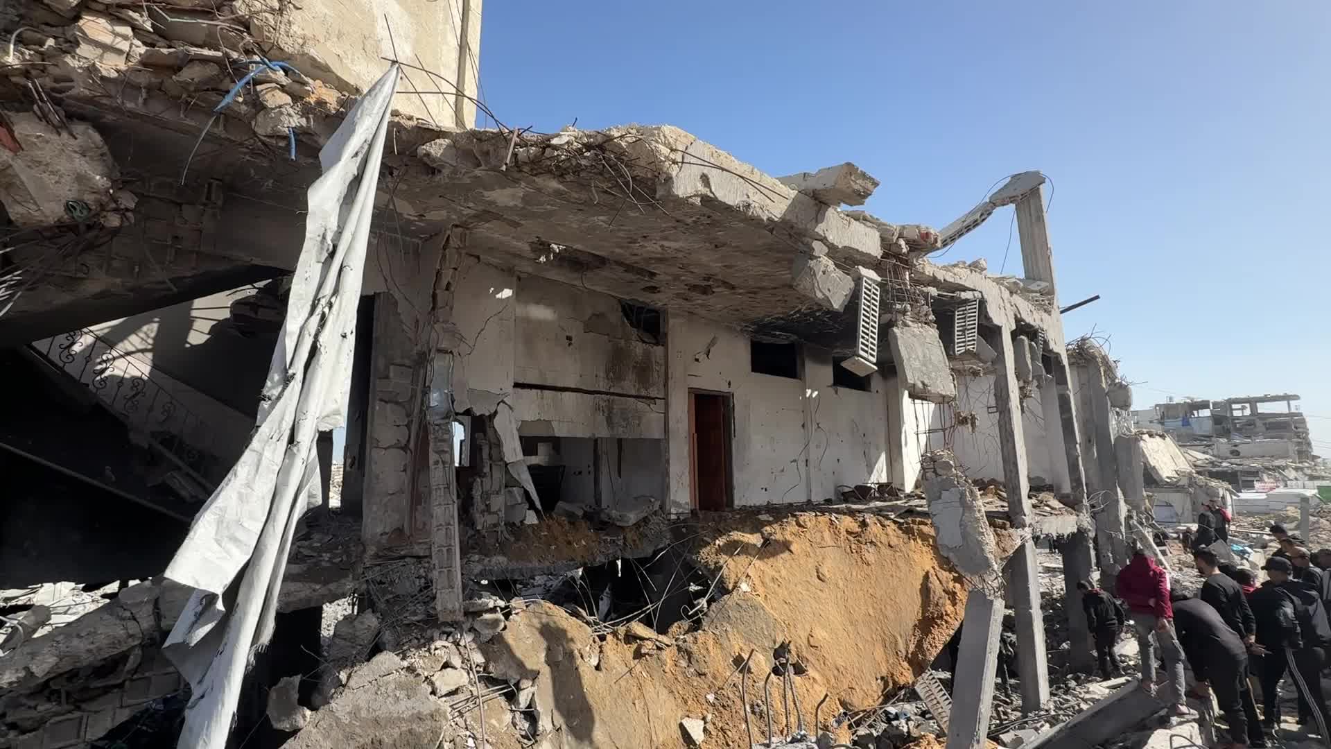Damaged Police Station After the Israeli Aristrike In Gaza, Palestine