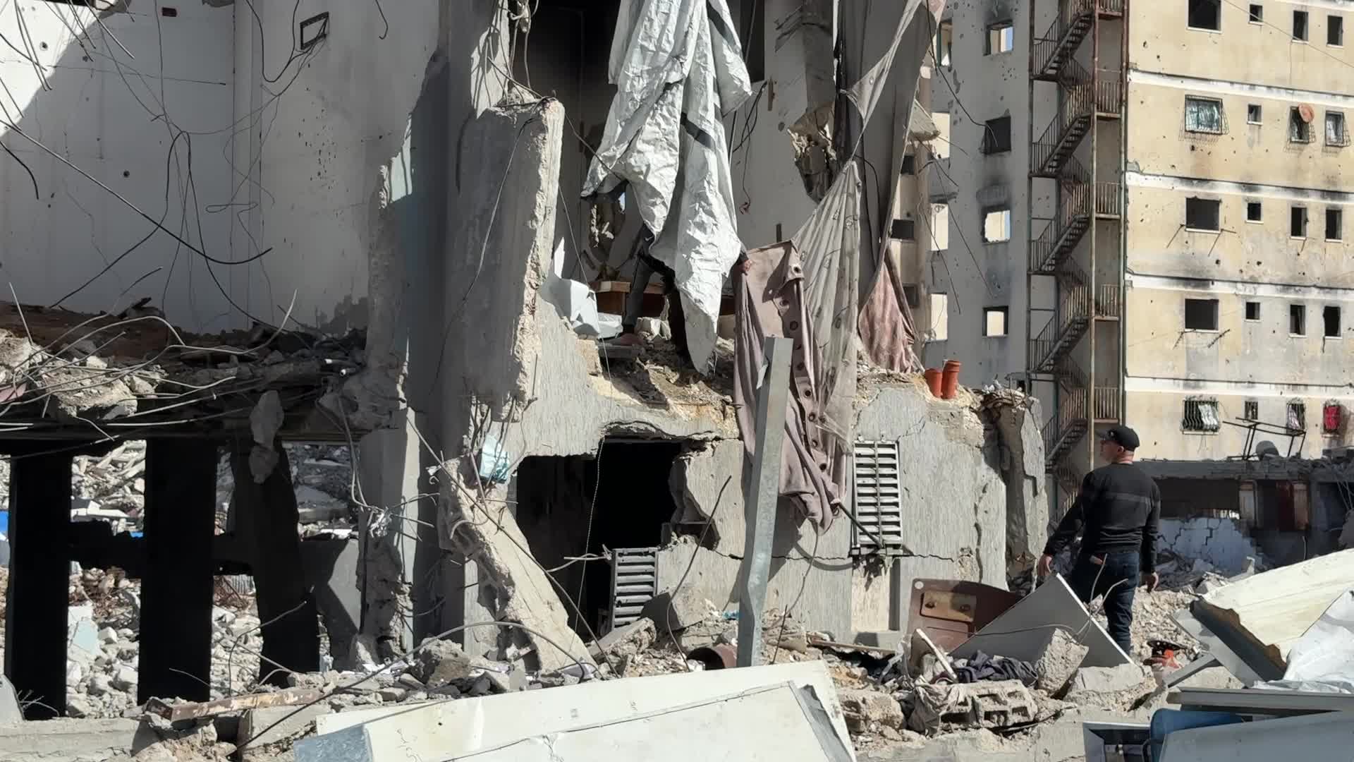 Damaged Police Station After the Israeli Aristrike In Gaza, Palestine