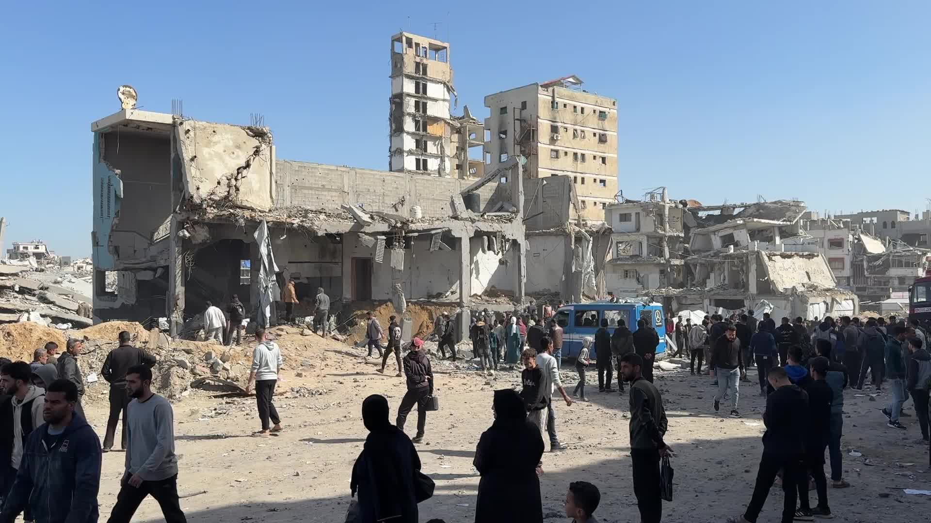 Damaged Police Station After the Israeli Aristrike In Gaza, Palestine