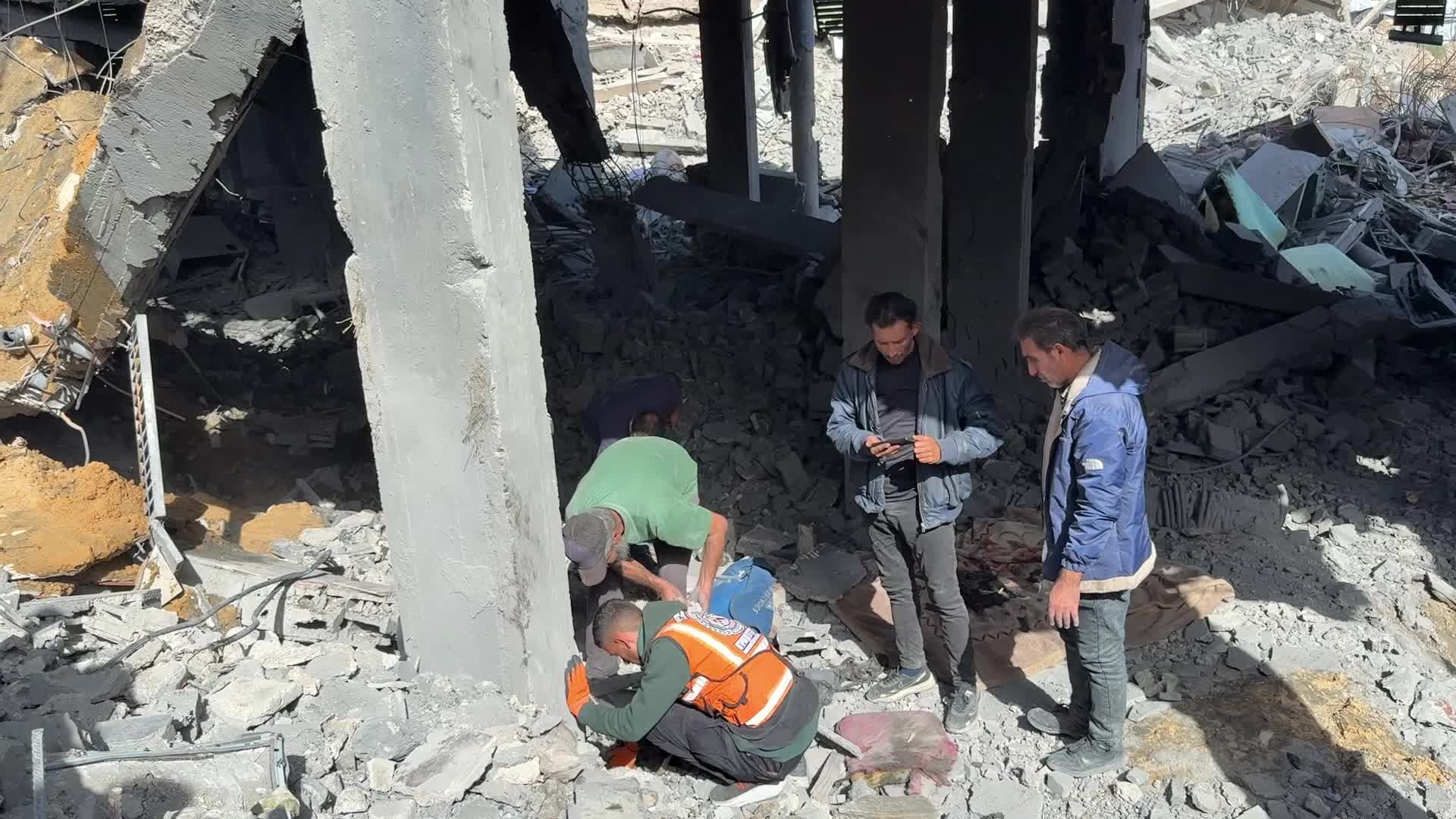 Damaged Police Station After the Israeli Aristrike In Gaza, Palestine