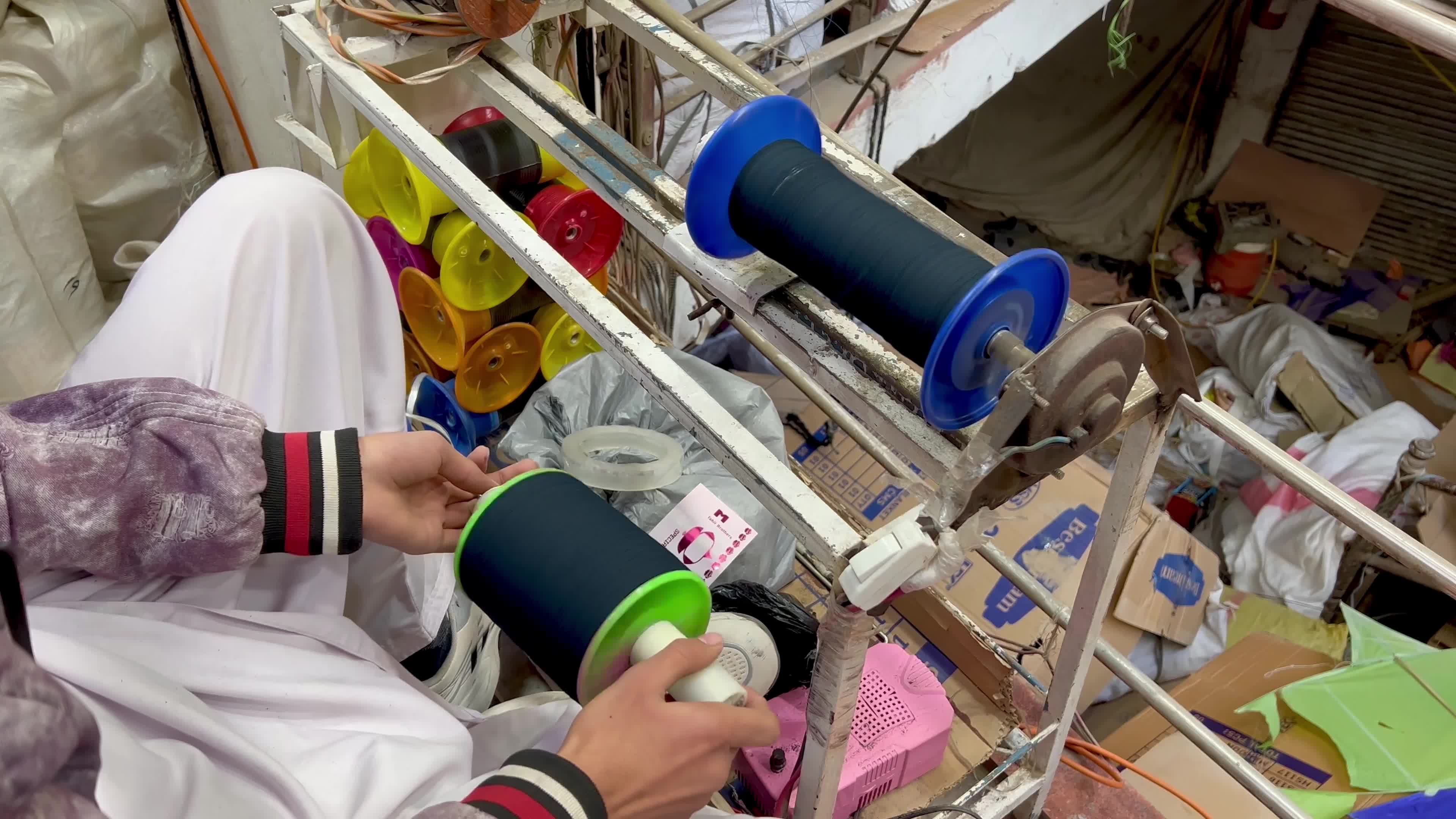 Preparations for upcoming spring Basant kite flying festival in Pakistan 