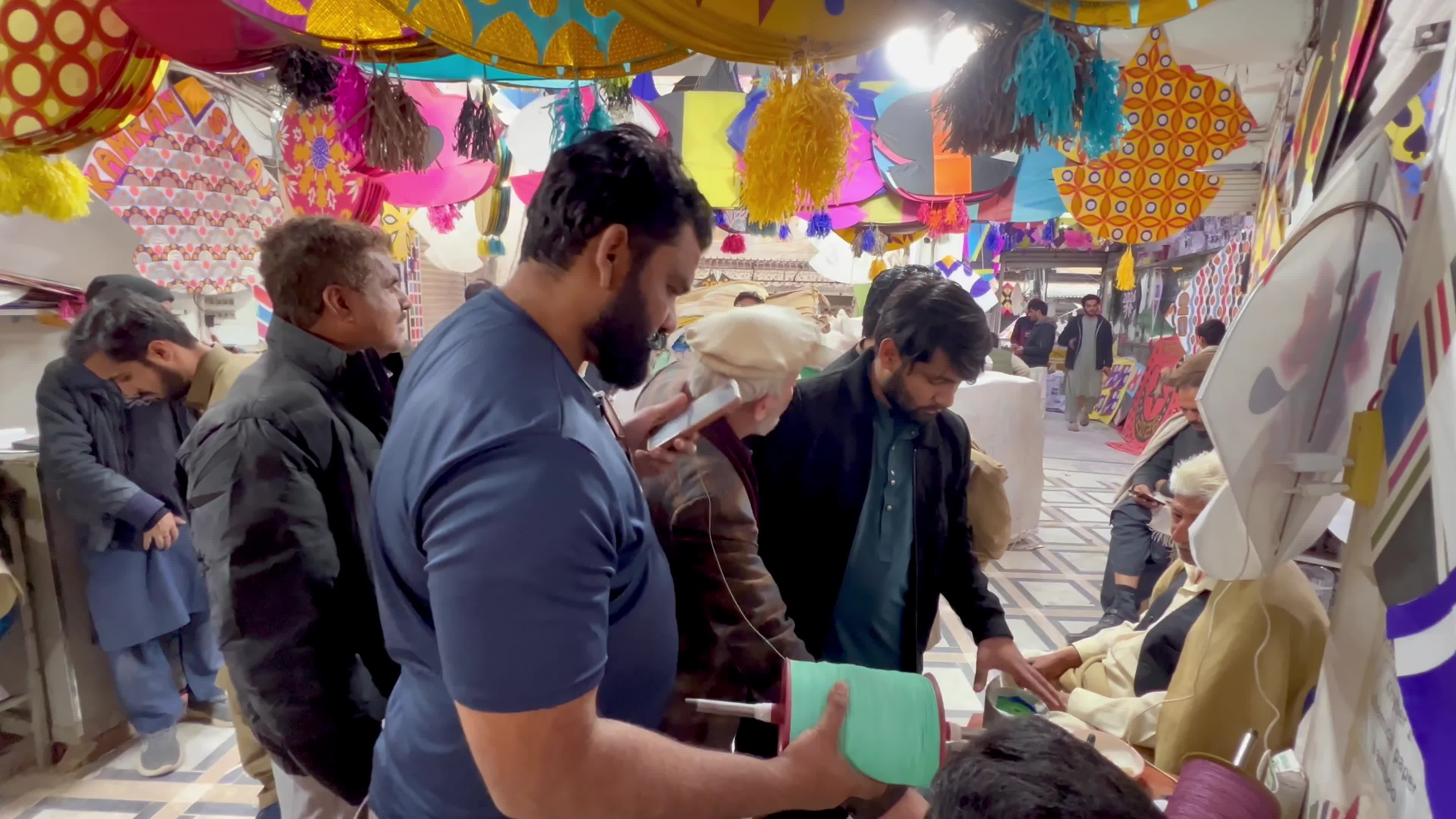 Preparations for upcoming spring Basant kite flying festival in Pakistan 