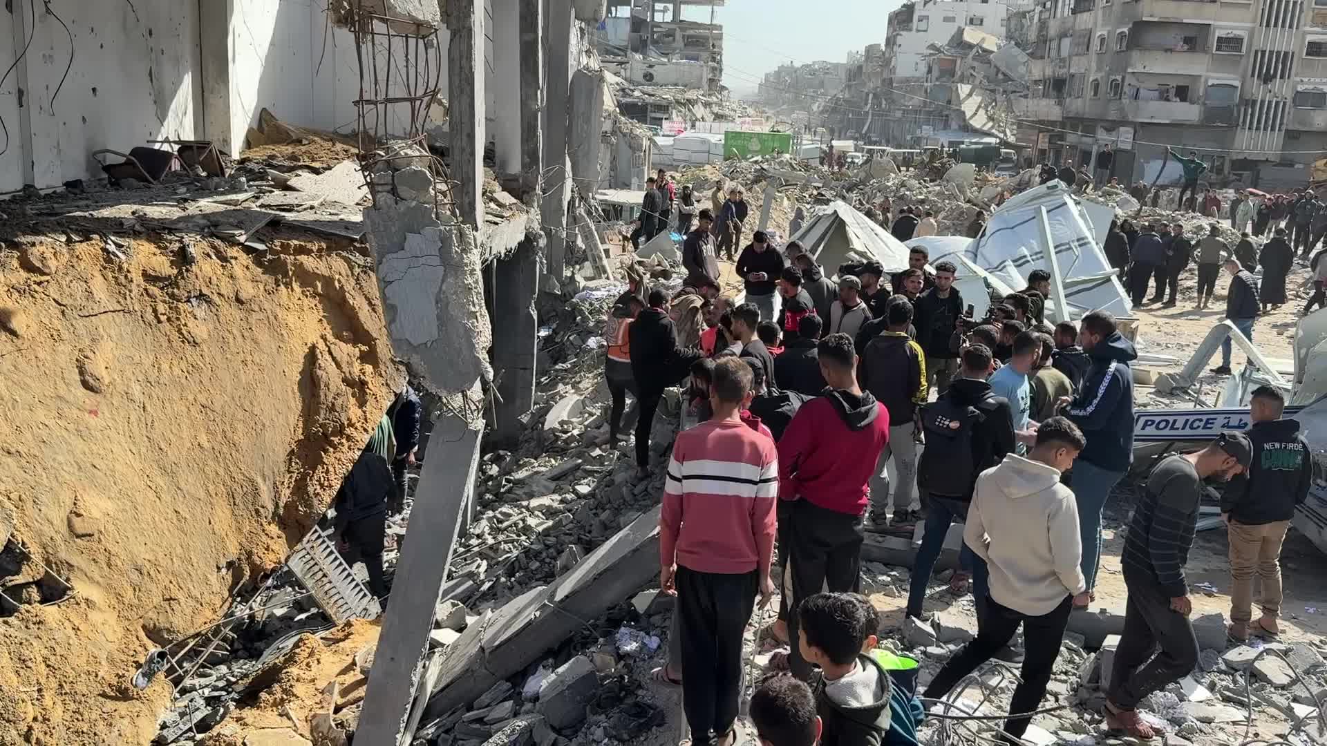 Damaged Police Station After the Israeli Aristrike In Gaza, Palestine