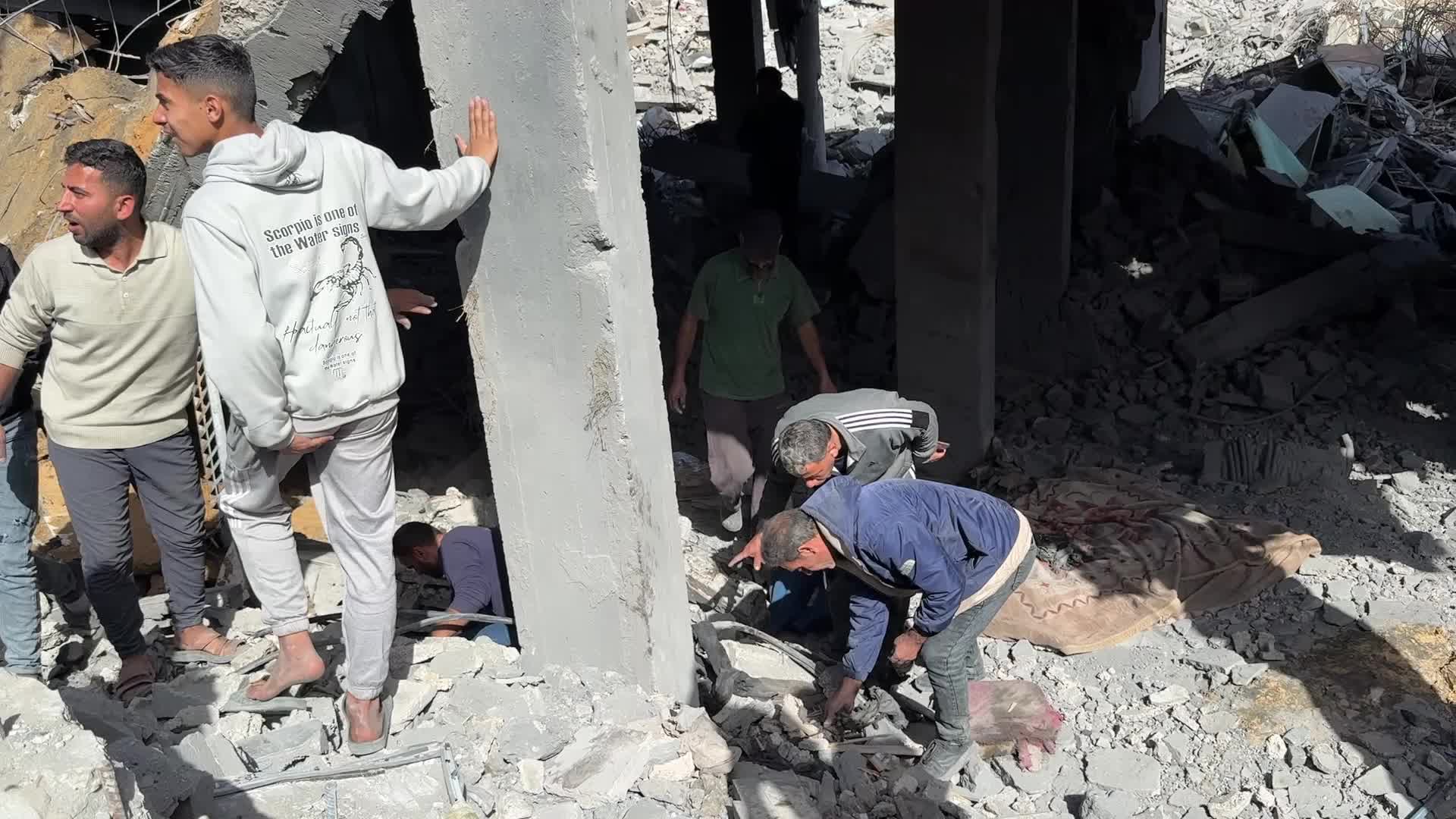 Damaged Police Station After the Israeli Aristrike In Gaza, Palestine
