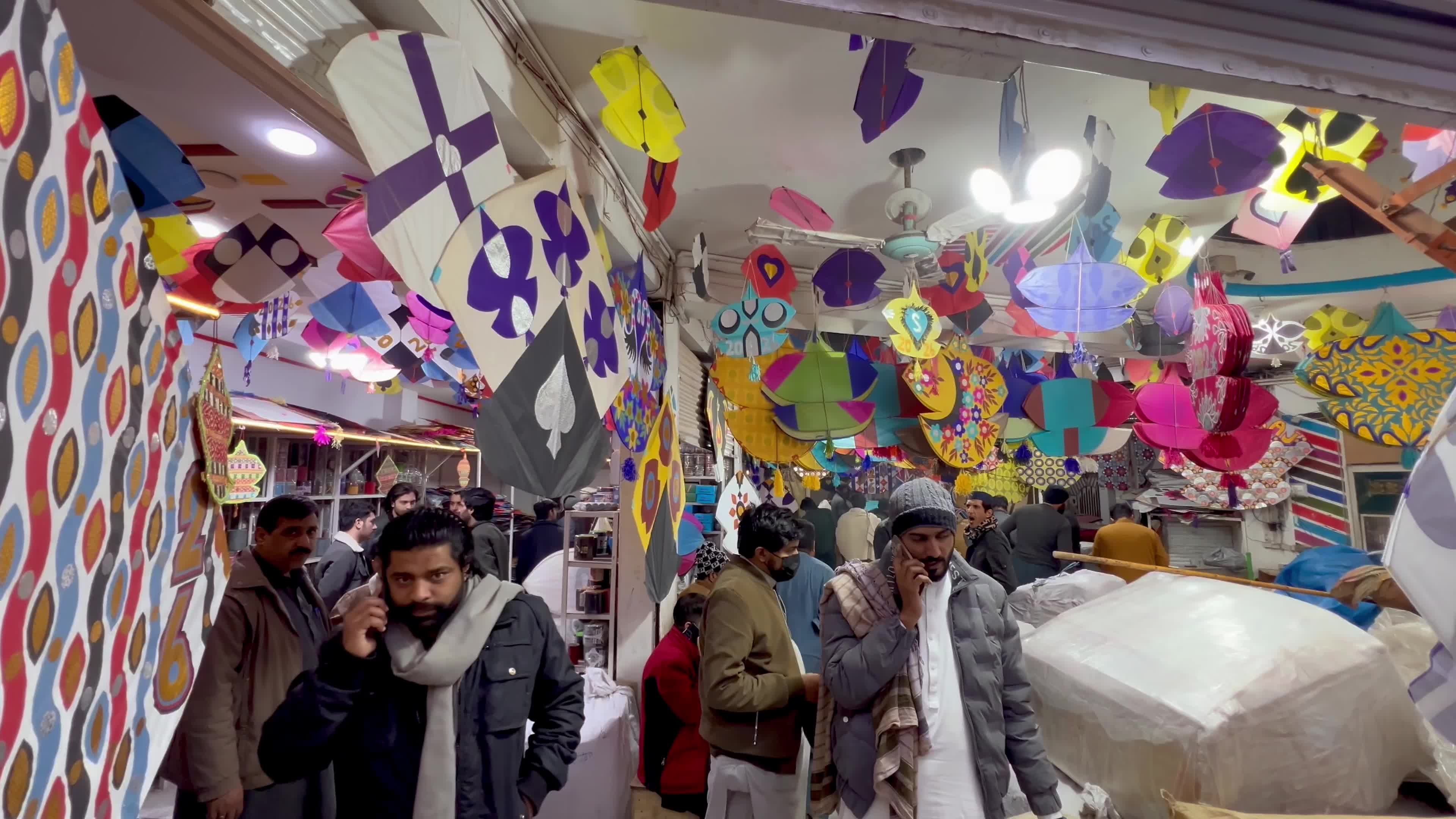 Preparations for upcoming spring Basant kite flying festival in Pakistan 