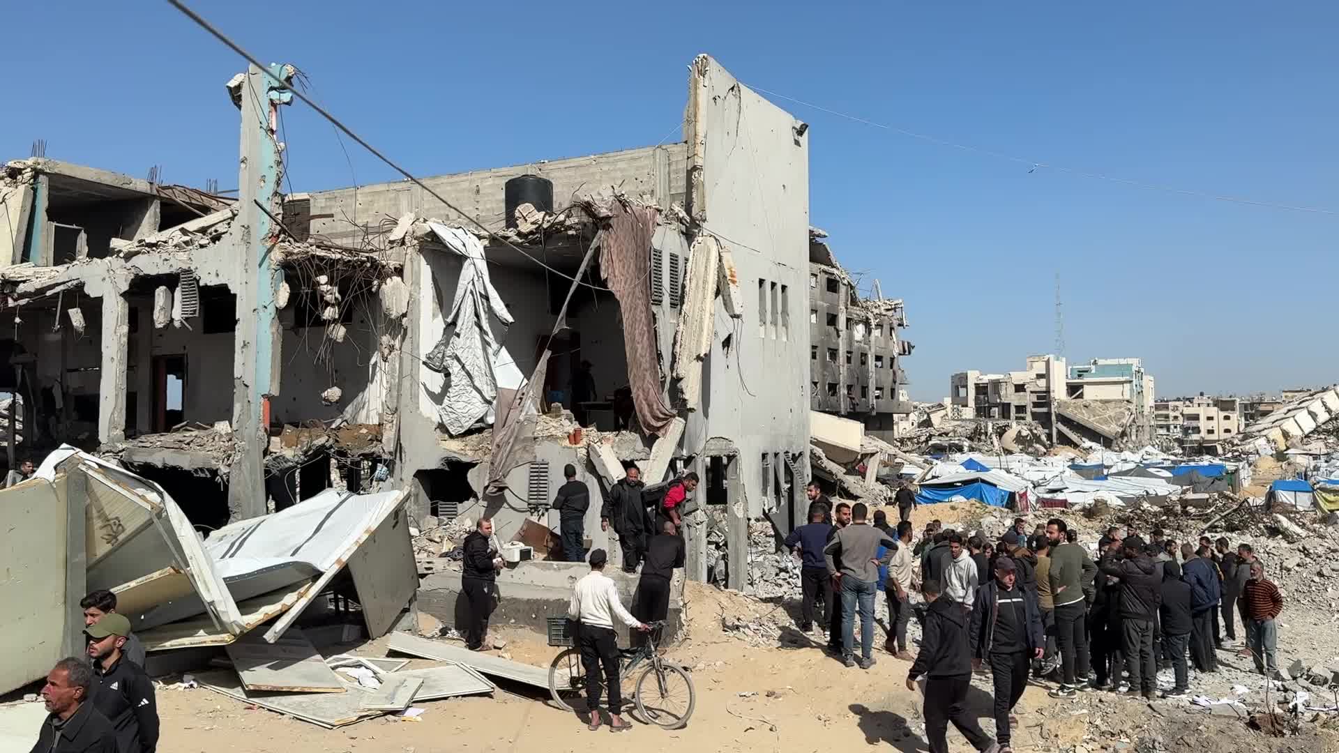 Damaged Police Station After the Israeli Aristrike In Gaza, Palestine
