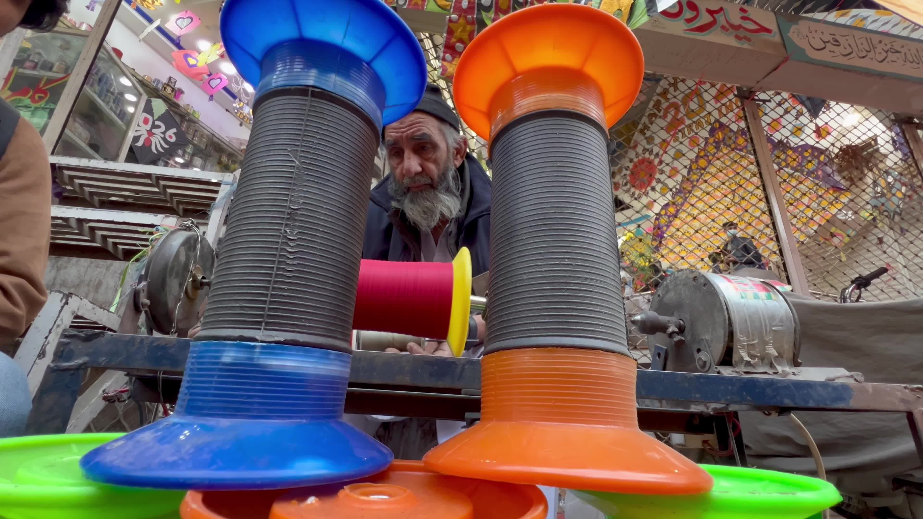 Preparations for upcoming spring Basant kite flying festival in Pakistan 