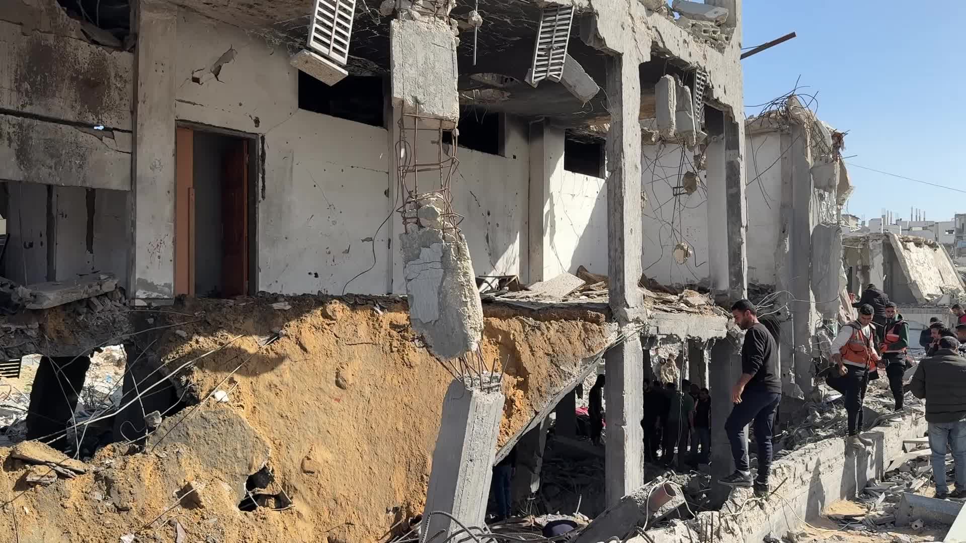 Damaged Police Station After the Israeli Aristrike In Gaza, Palestine