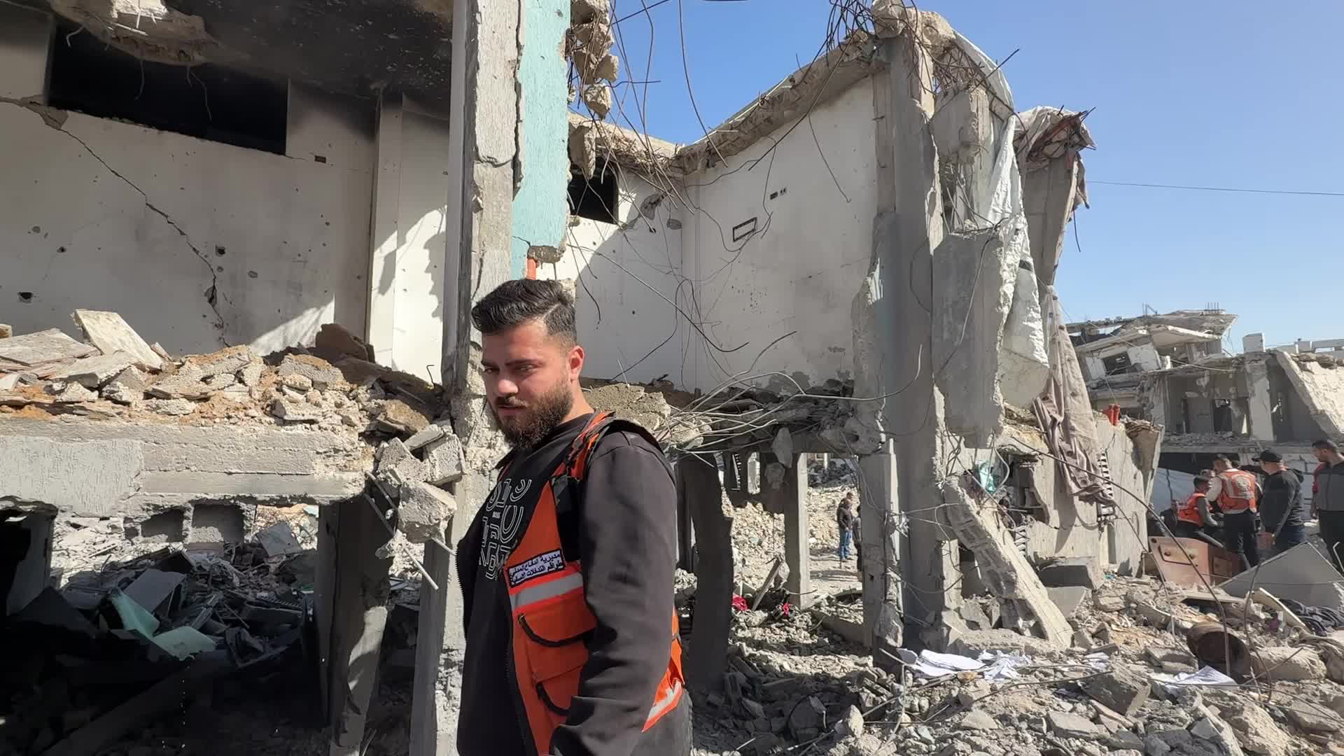 Damaged Police Station After the Israeli Aristrike In Gaza, Palestine
