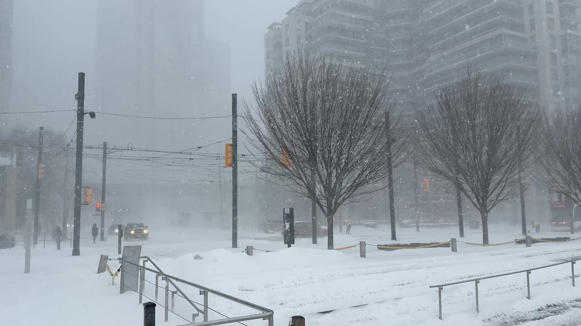 Winter Storm In Toronto, Canada