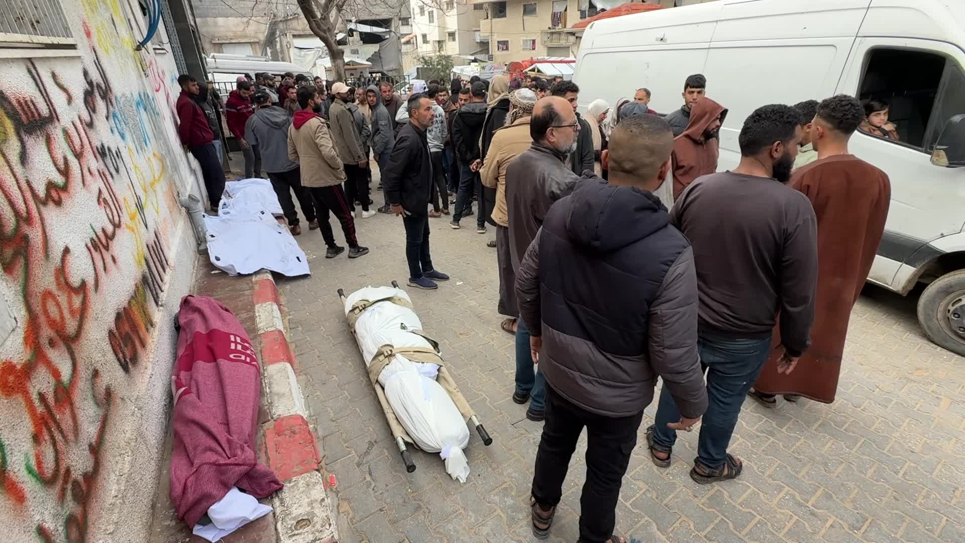 GRAPHIC CONTENT - Mourners React Following Israeli Strike At Al-Shifa Hospital In Gaza City