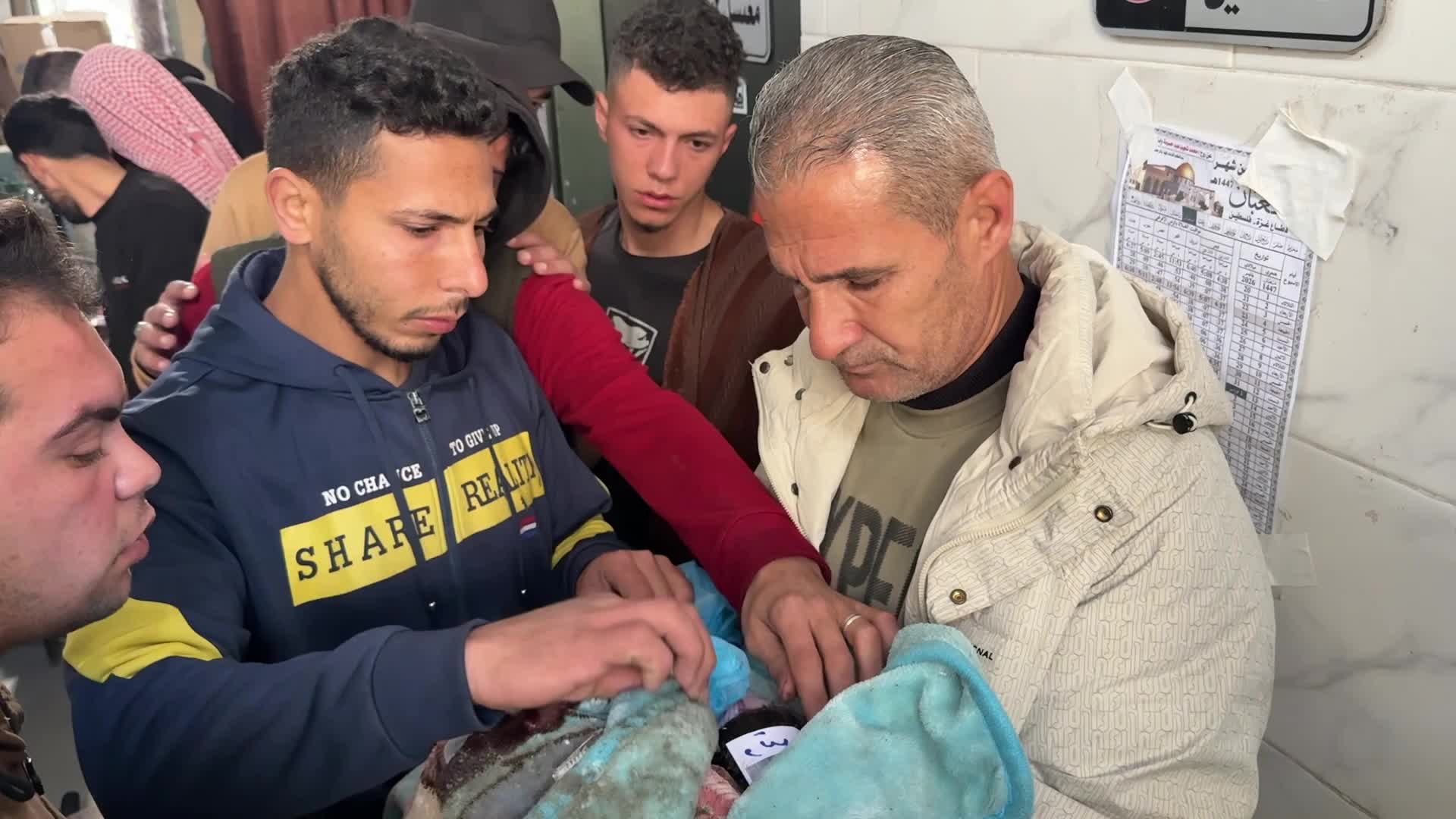 GRAPHIC CONTENT - Mourners React Following Israeli Strike At Al-Shifa Hospital In Gaza City