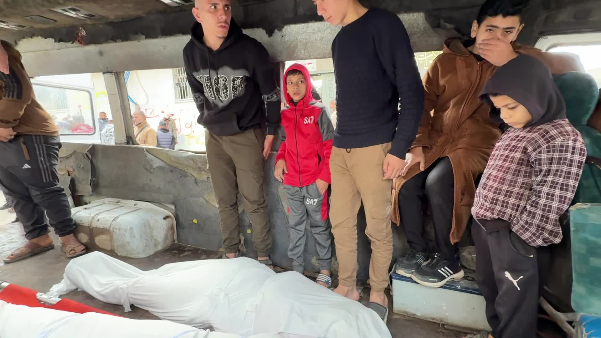 GRAPHIC CONTENT - Mourners React Following Israeli Strike At Al-Shifa Hospital In Gaza City