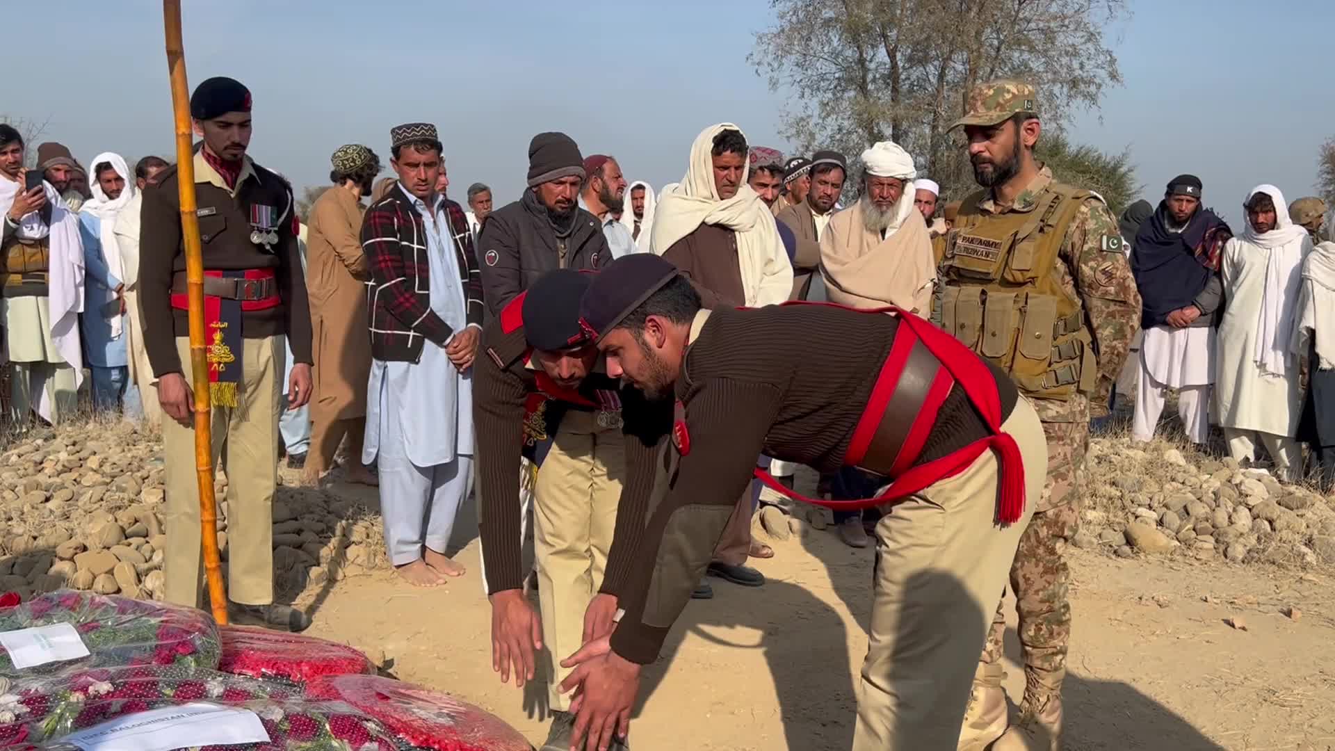 Funeral prayers held for paramilitary soldier killed in Baloch separatist attack in Lakki Marwat