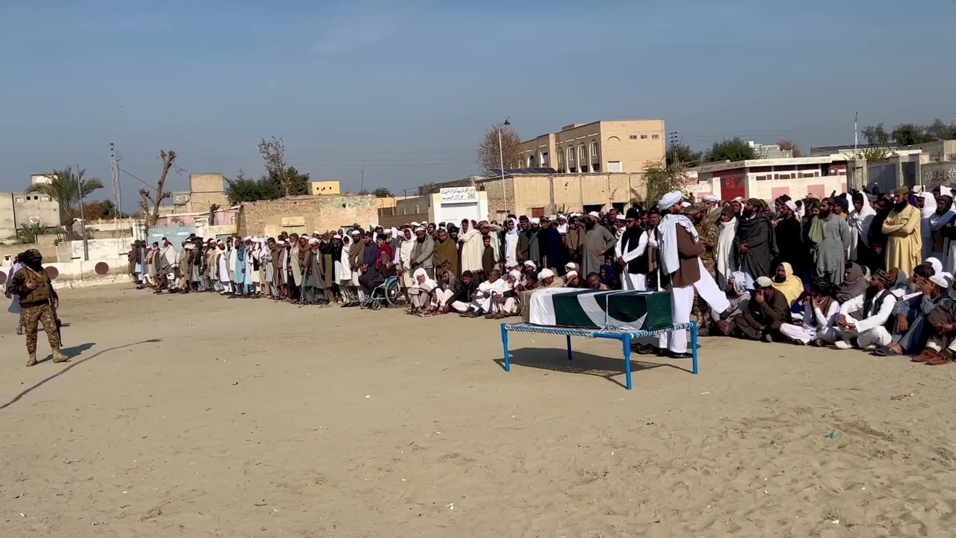 Funeral prayers held for paramilitary soldier killed in Baloch separatist attack in Lakki Marwat