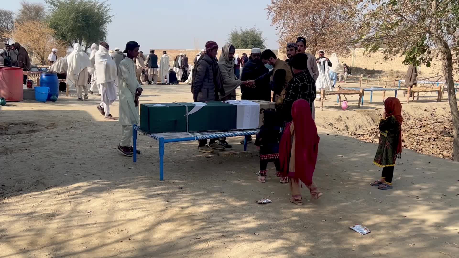 Funeral prayers held for paramilitary soldier killed in Baloch separatist attack in Lakki Marwat