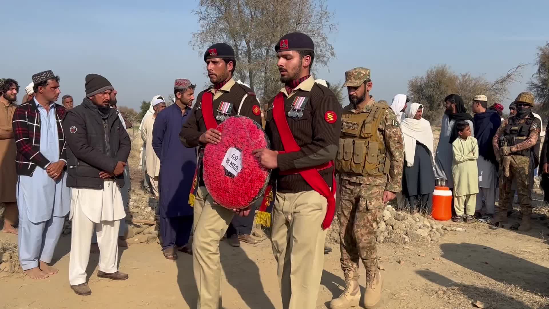 Funeral prayers held for paramilitary soldier killed in Baloch separatist attack in Lakki Marwat