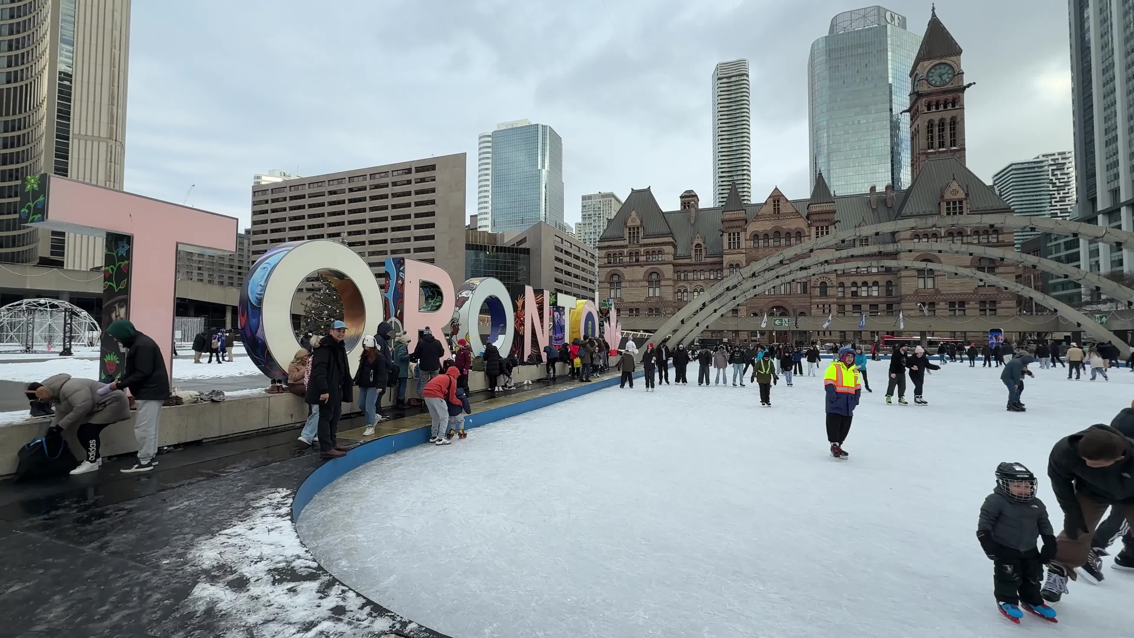 Ice skating in Toronto, Canada