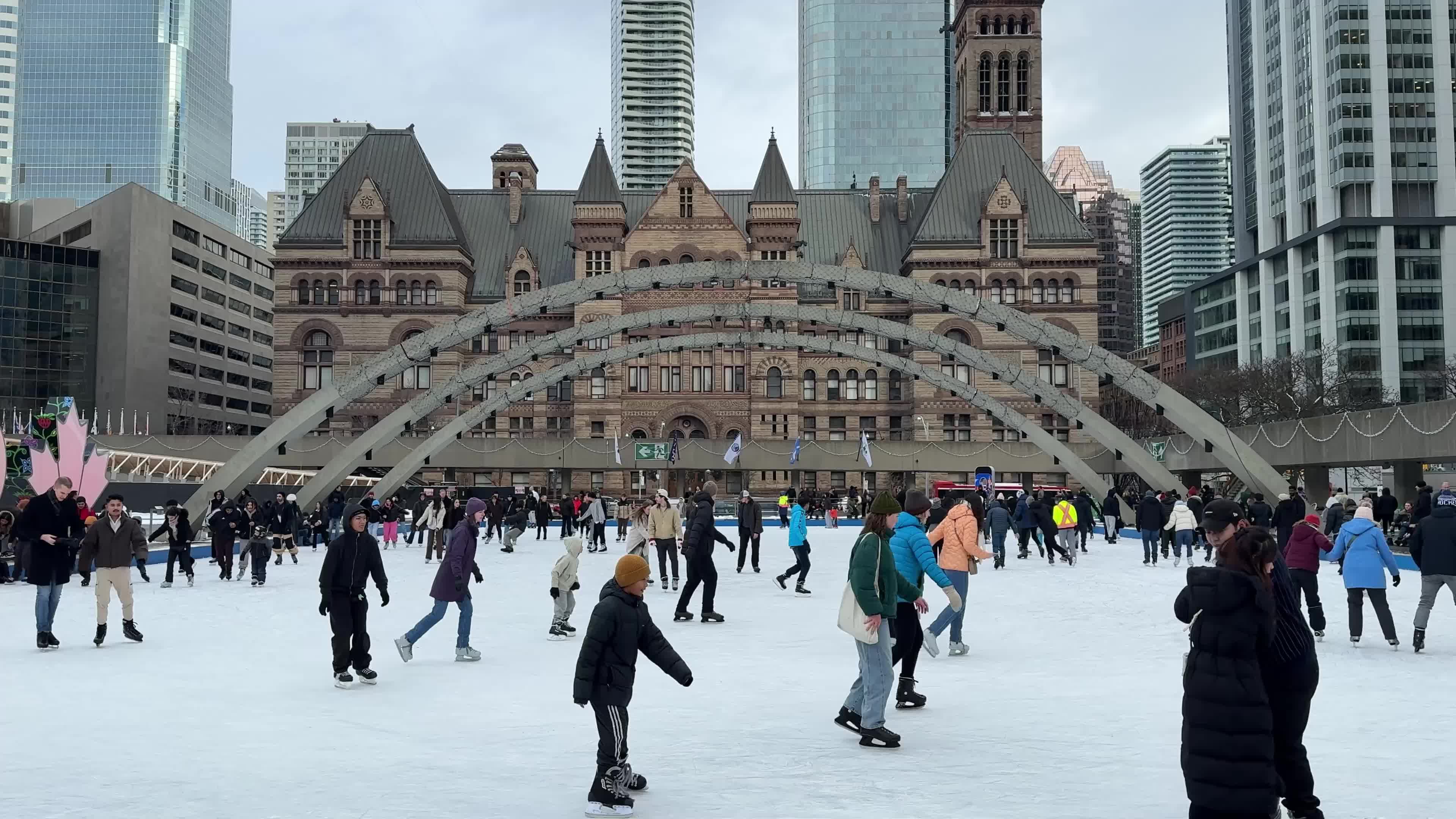 Ice skating in Toronto, Canada