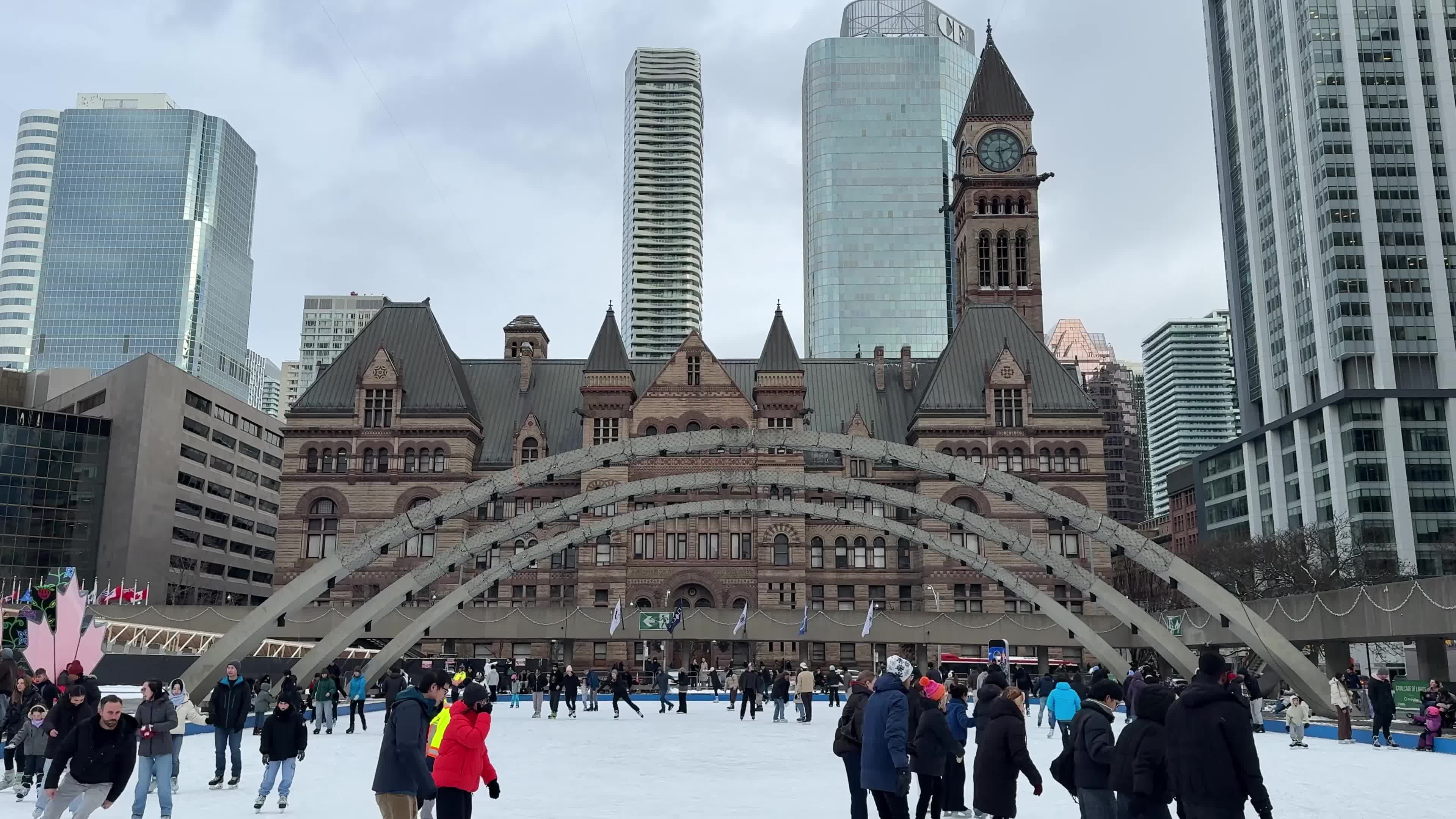 Ice skating in Toronto, Canada