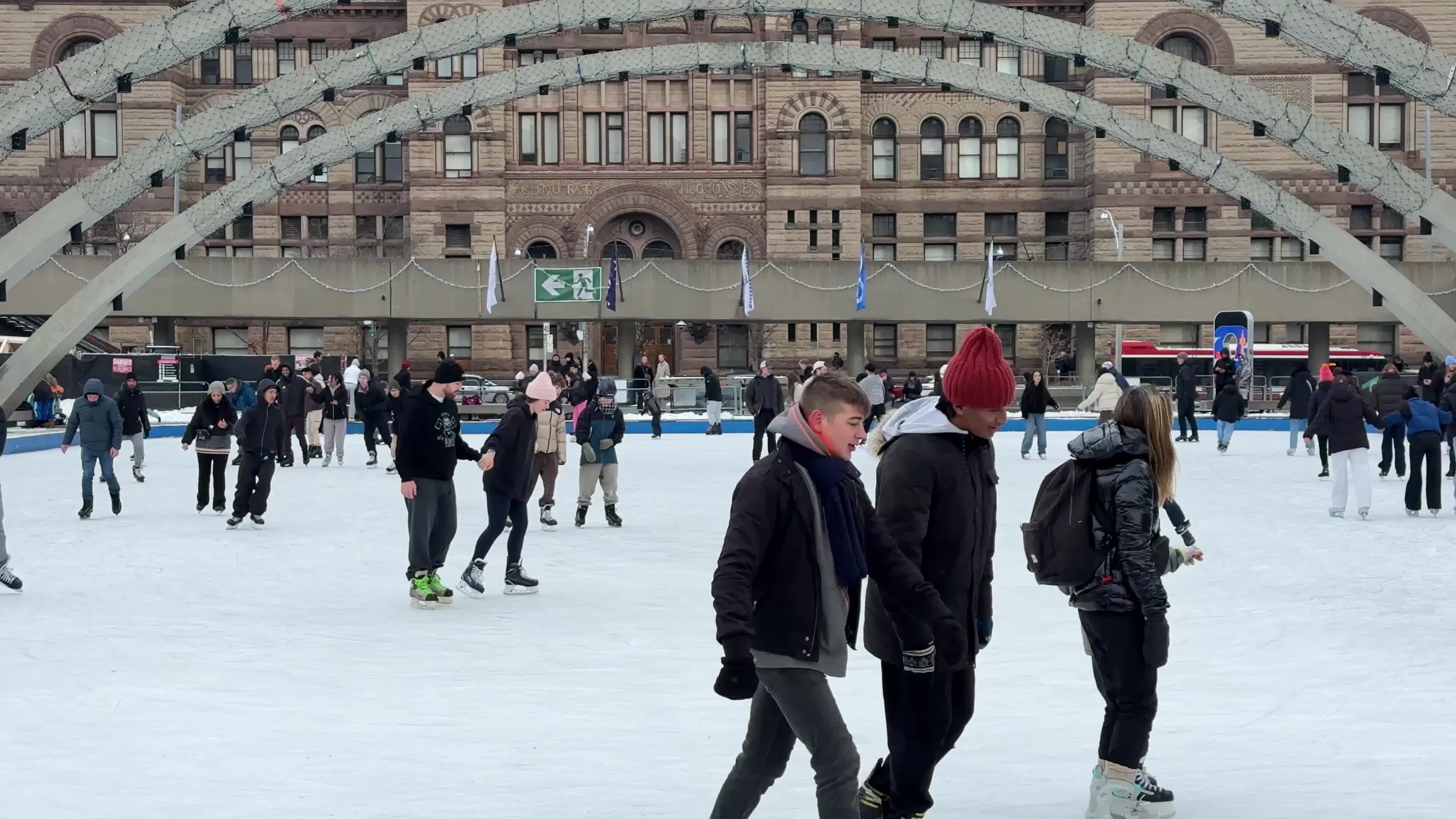 Ice skating in Toronto, Canada