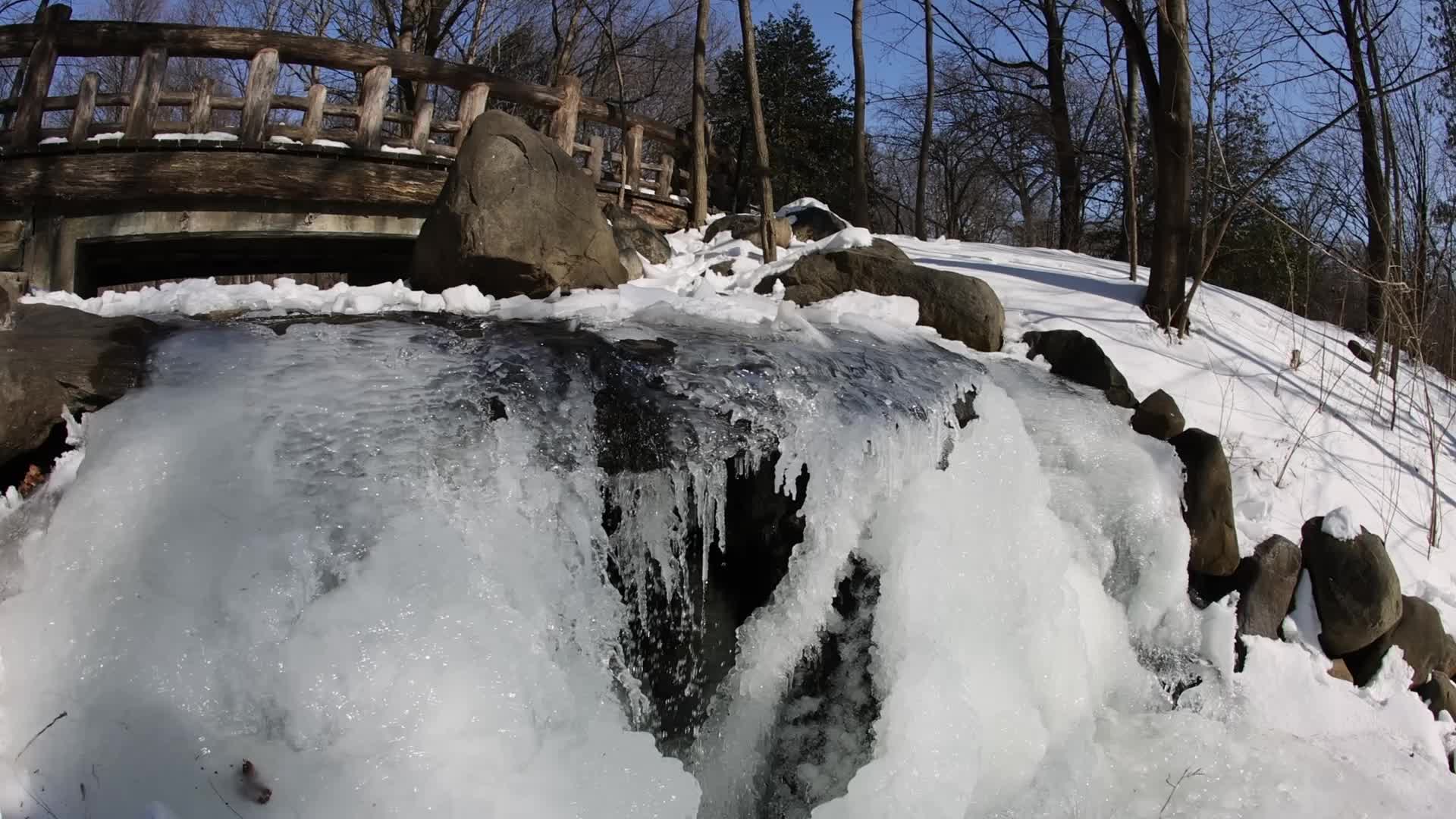 Prospect Park Lake Frozen In Brooklyn