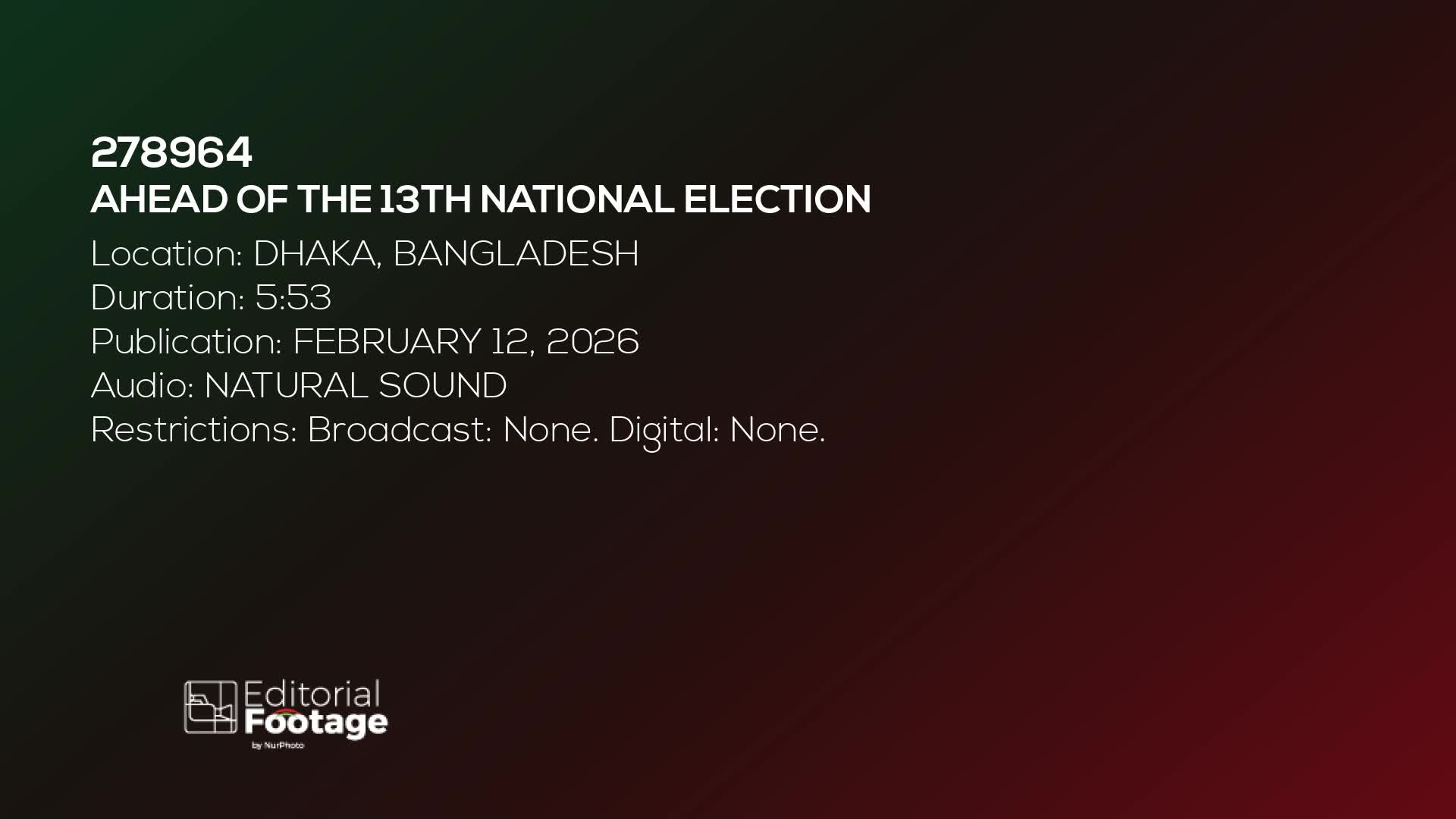 Ahead of the 13th National Election - 02/10/2026