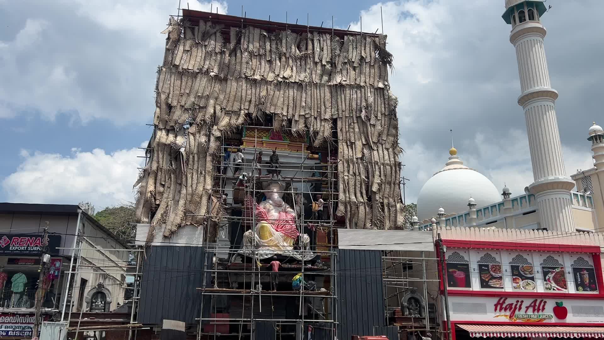 Construction of the Palayam Ganapathy Temple