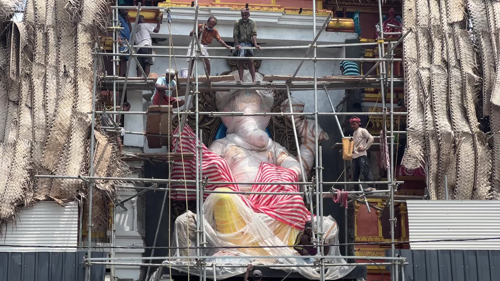 Construction of the Palayam Ganapathy Temple
