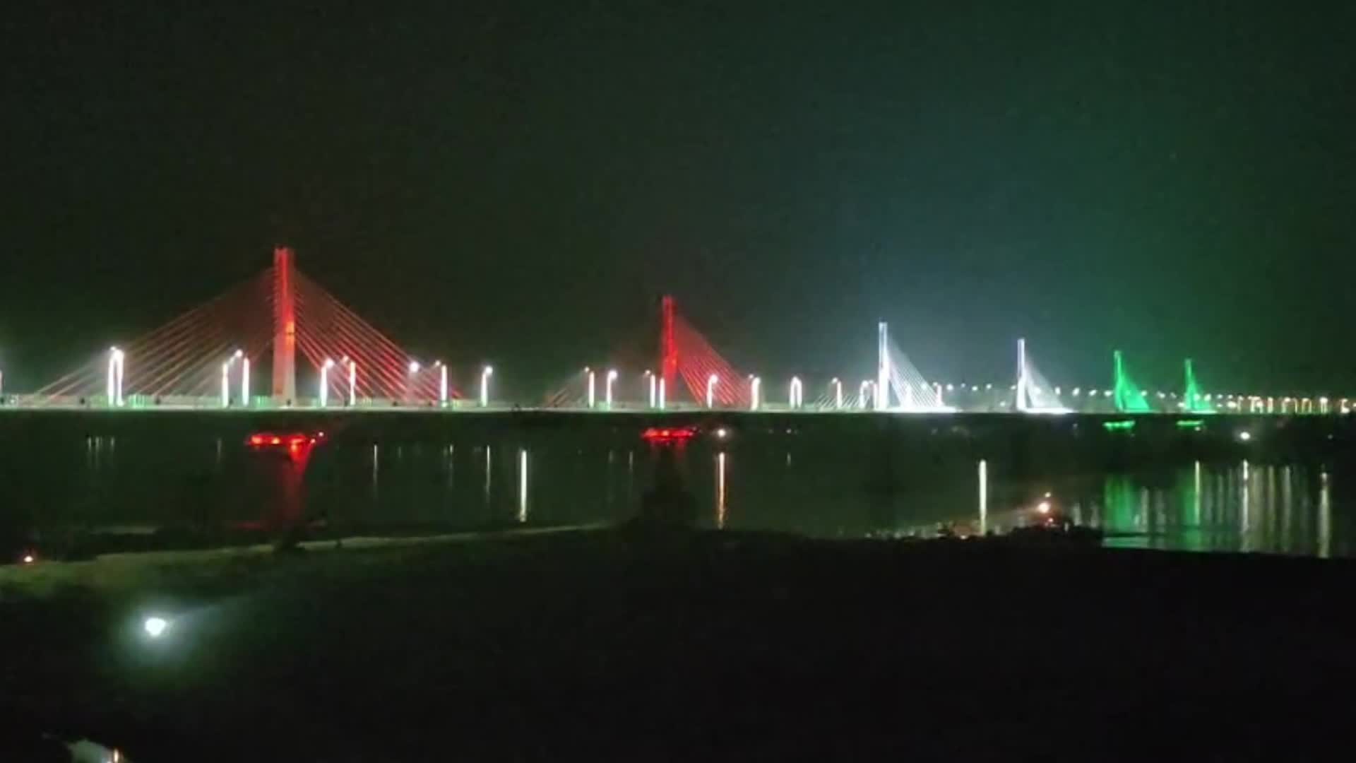 New Guwahati–North Guwahati Bridge over Brahmaputra River in India