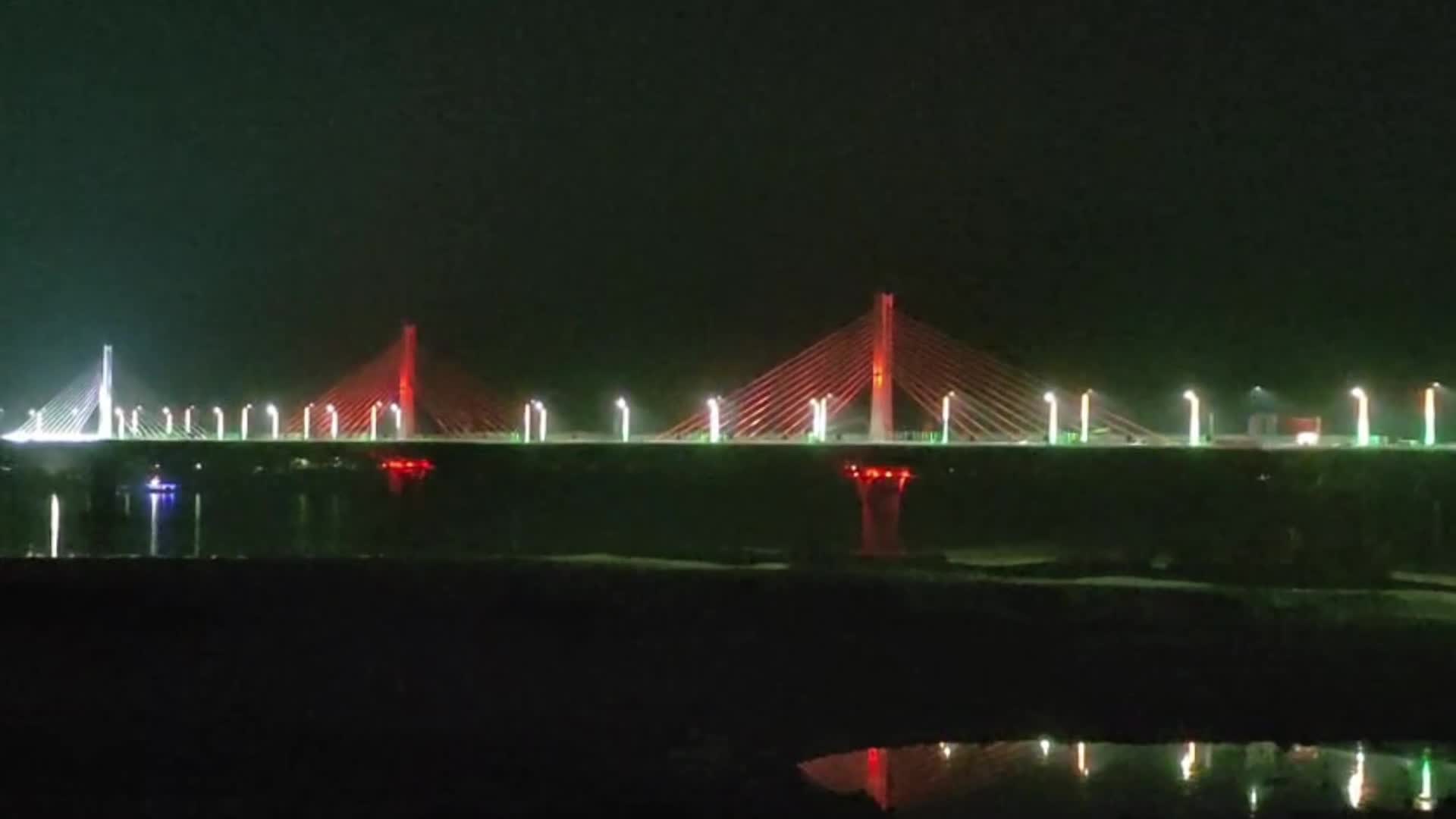 New Guwahati–North Guwahati Bridge over Brahmaputra River in India
