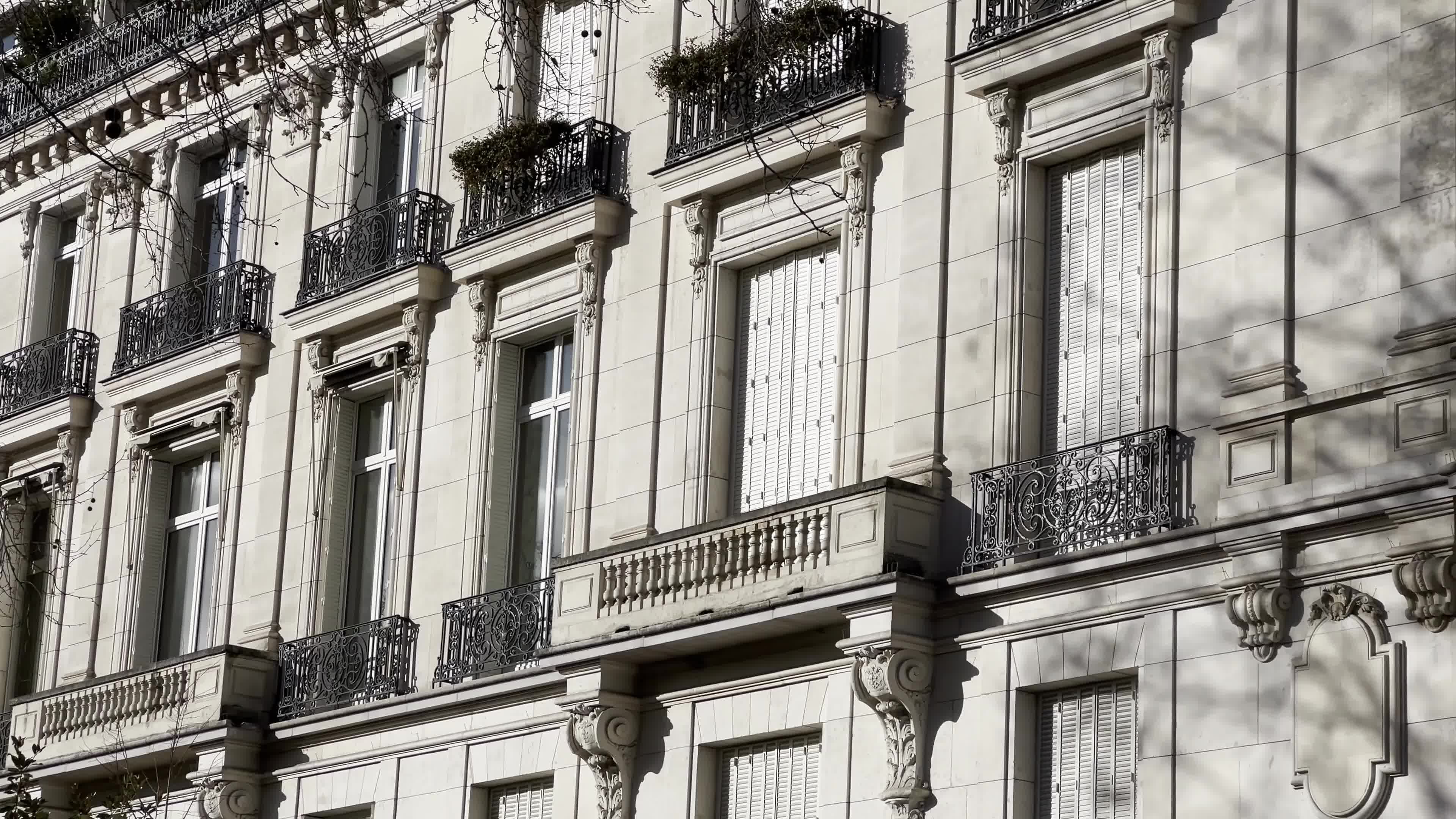 View of Residential Building on Avenue Foch in Paris