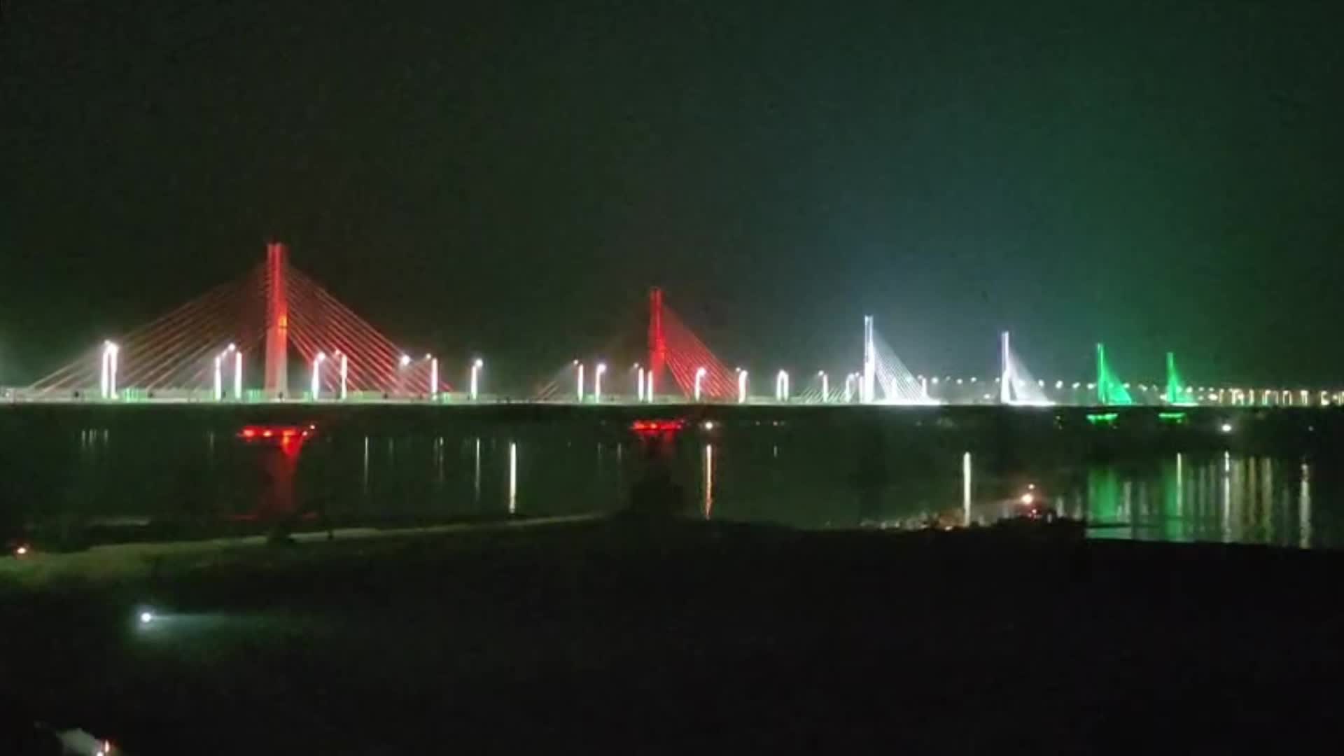 New Guwahati–North Guwahati Bridge over Brahmaputra River in India