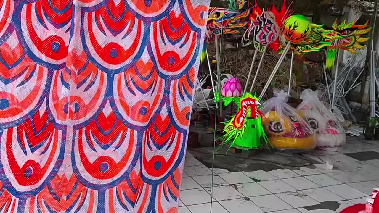 Dragon Dance Costume and Barongsai Workshop Gears Up for Chinese New Year In Indonesia