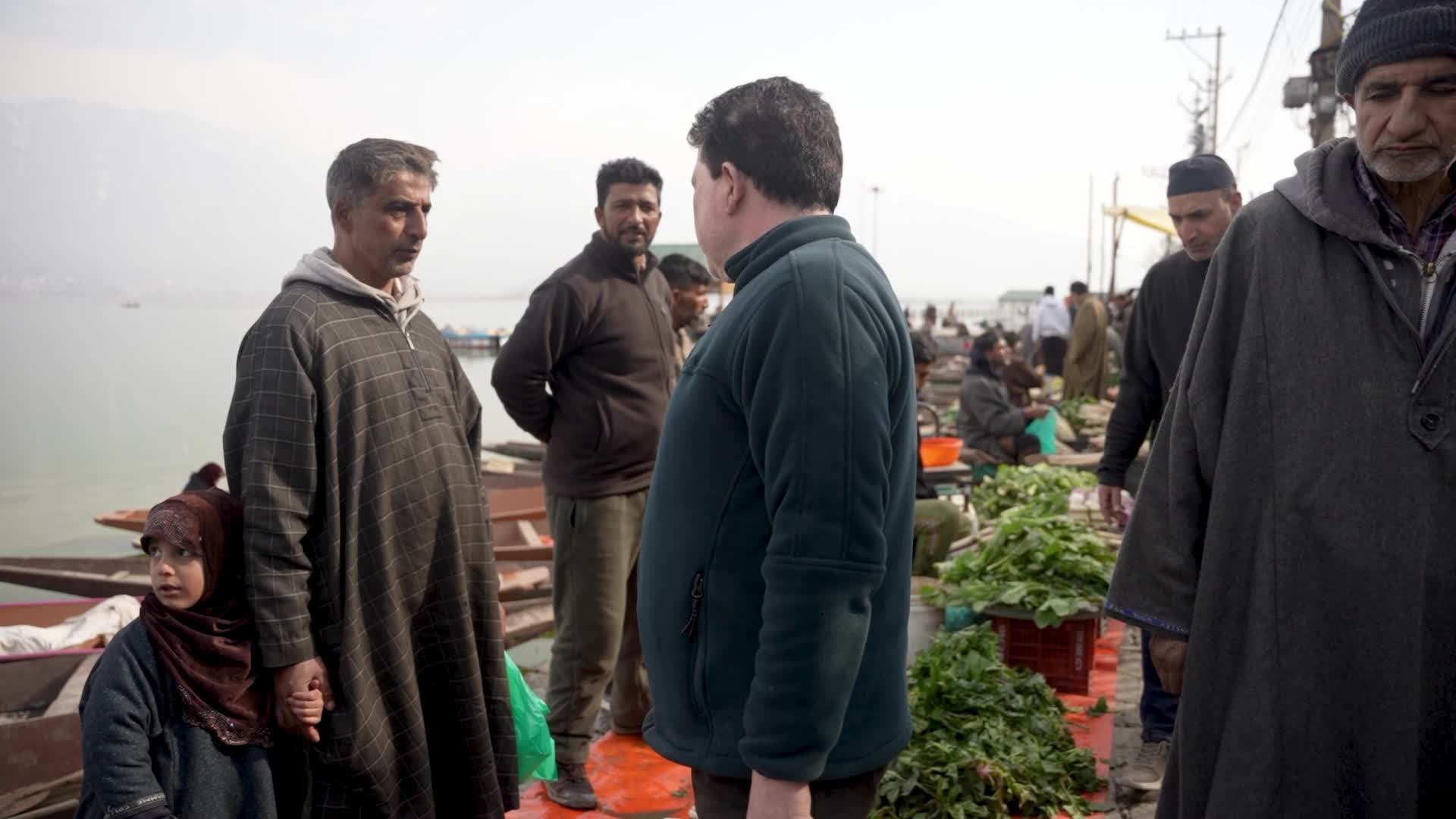 Flee Floating Vegetable Market in Srinagar.