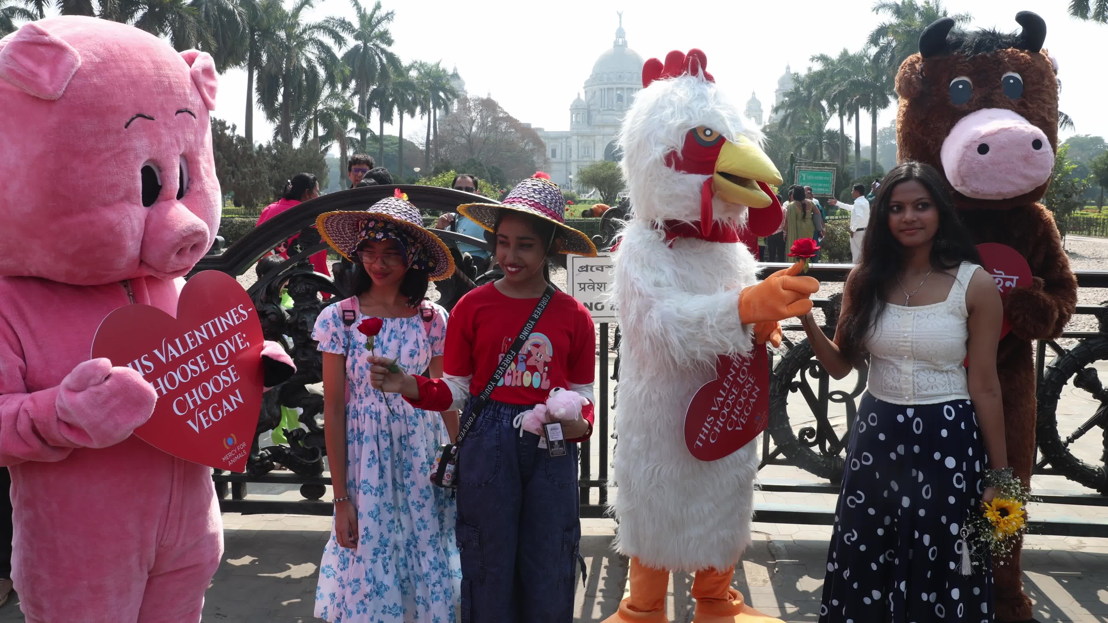 Vegan Rally In Kolkata, India Ahead Of Valentine's Day